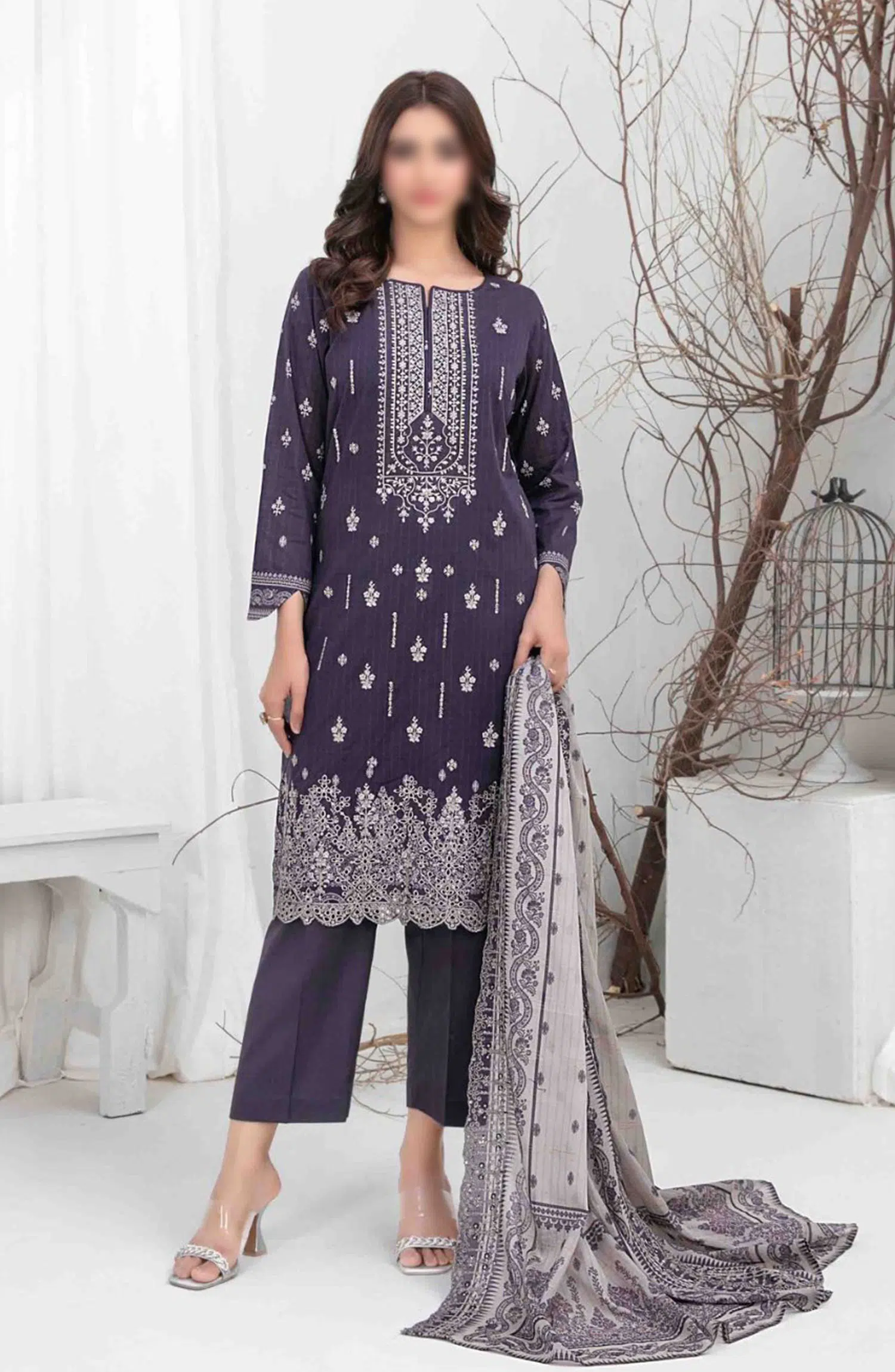 Lamiyah - Embroidered Digital Printed Lawn Collection 2024 - D 2460