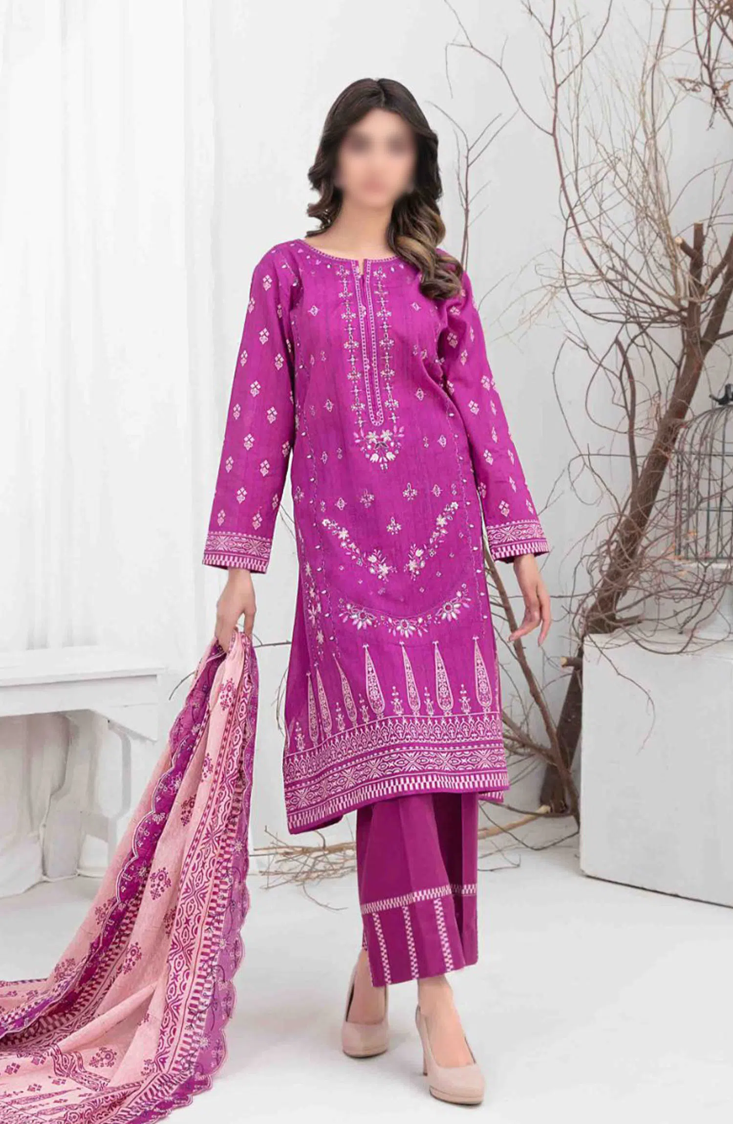 Lamiyah - Embroidered Digital Printed Lawn Collection 2024 - D 2462