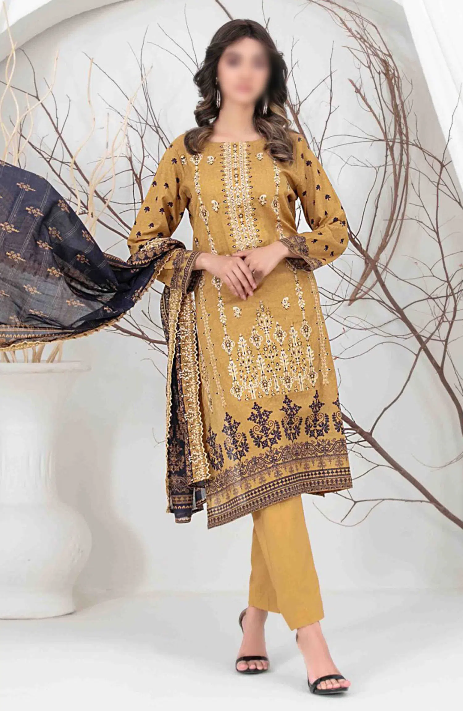 Lamiyah - Embroidered Digital Printed Lawn Collection 2024 - D 2464