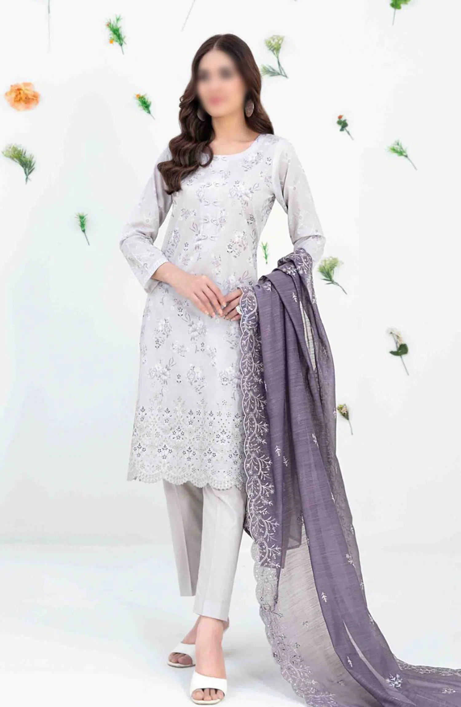 Talayeh - Embroidered Digital Lawn Collection 2024 - D 2555