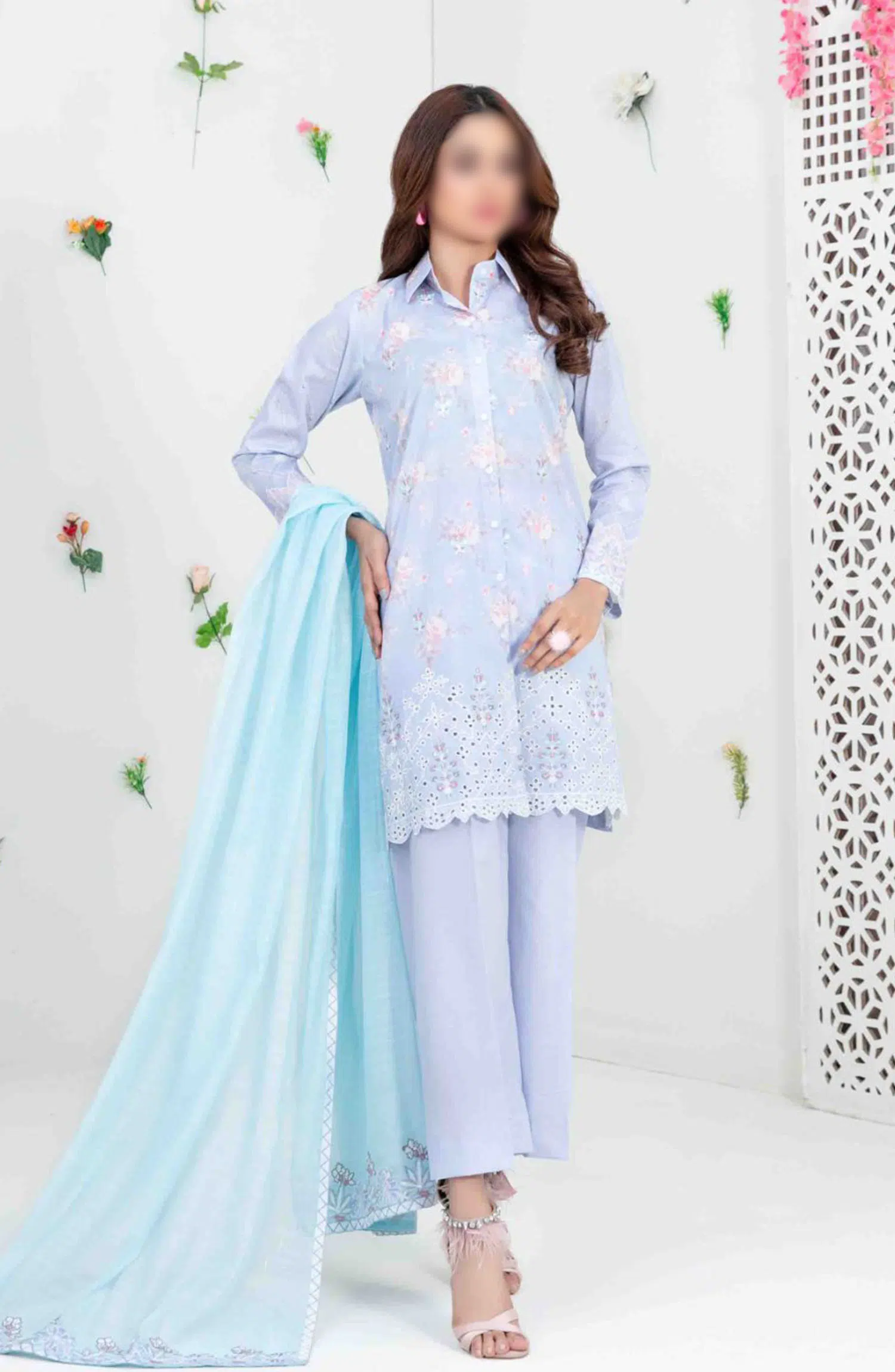 Talayeh - Embroidered Digital Lawn Collection 2024 - D 2557