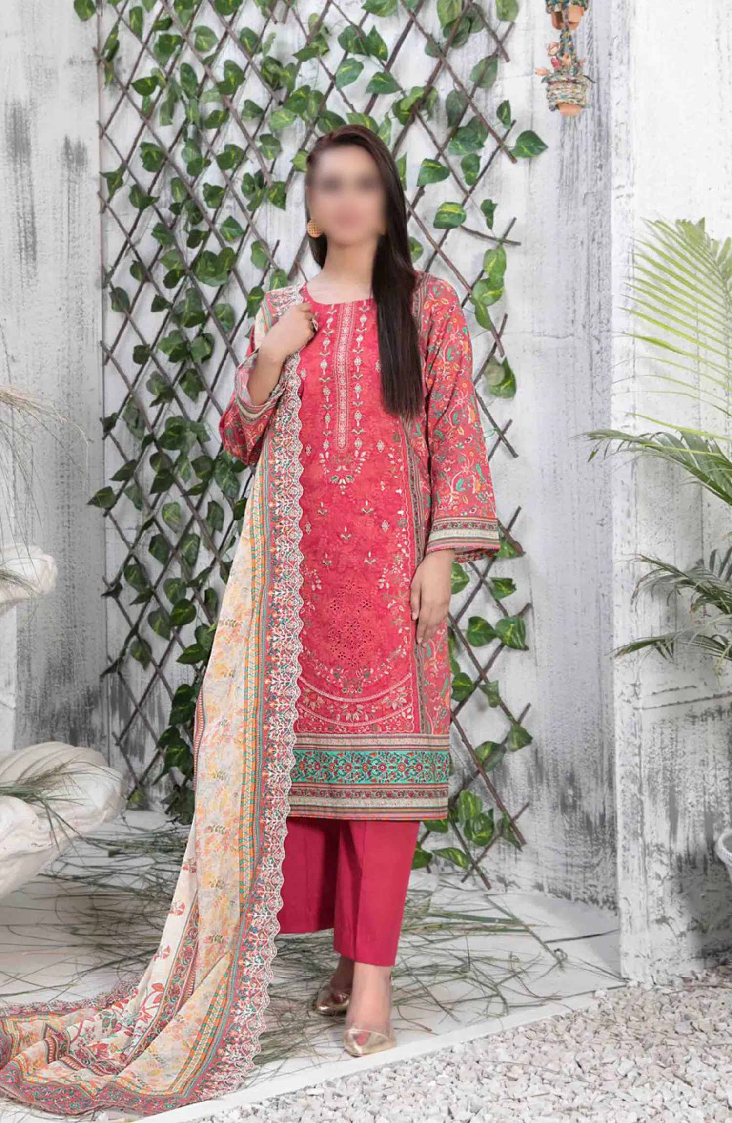 BADEAH Embroidered Digital Printed Lawn Collection 2024 - D-2614