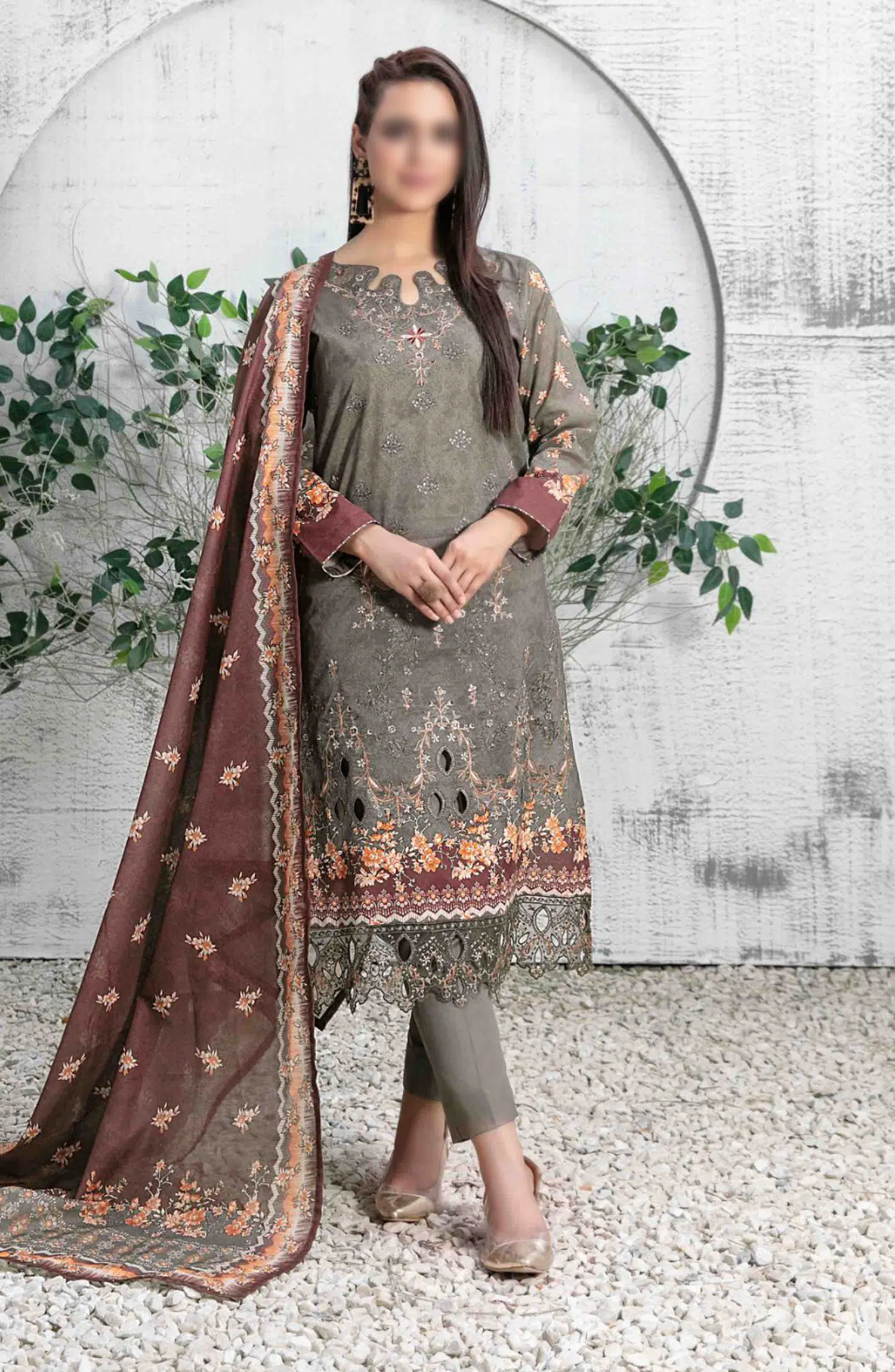 BADEAH Embroidered Digital Printed Lawn Collection 2024 - D-2618