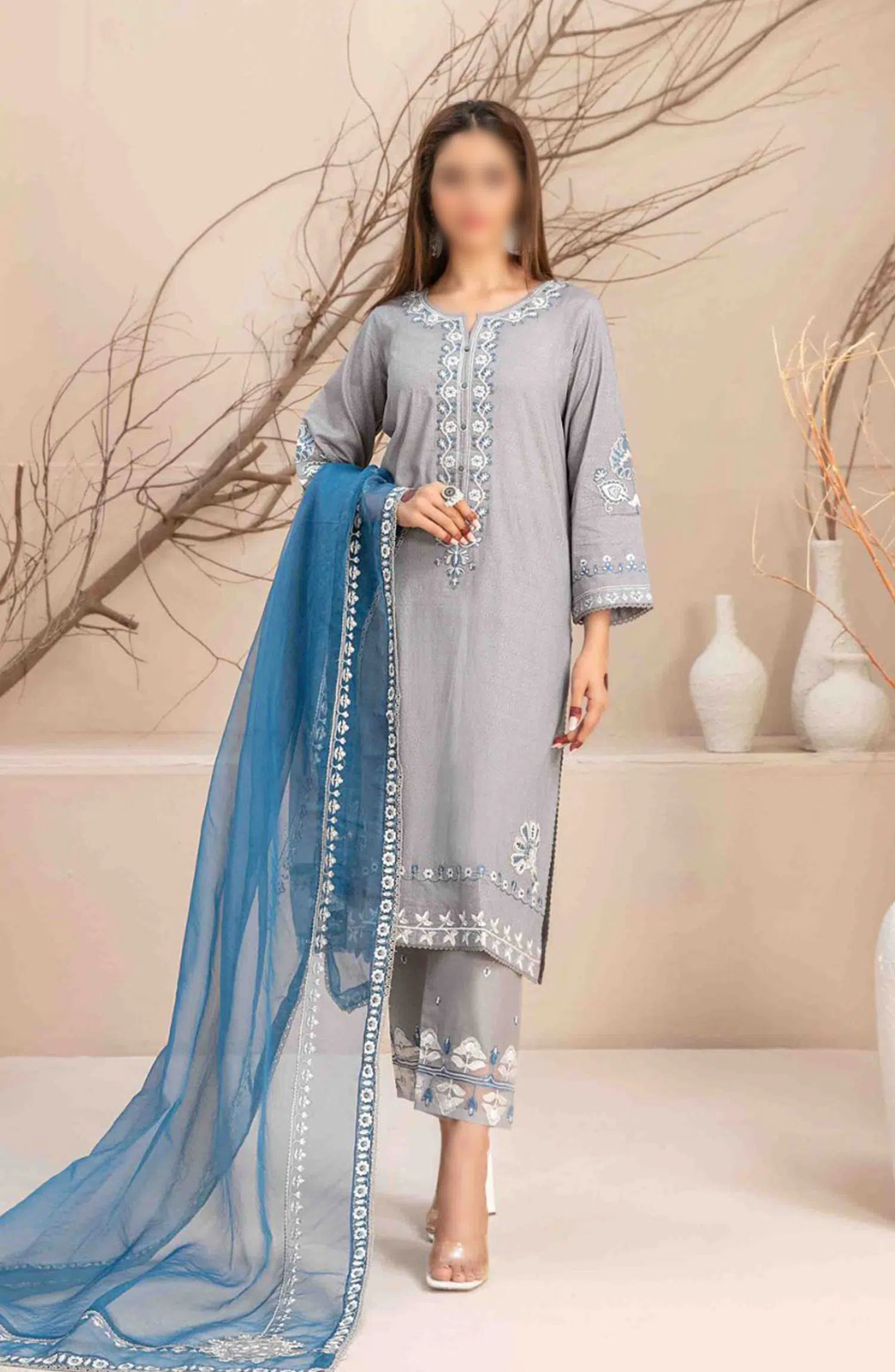 Mahlaa VOL I - Stitched Embroidered Lawn Collection - D 2782