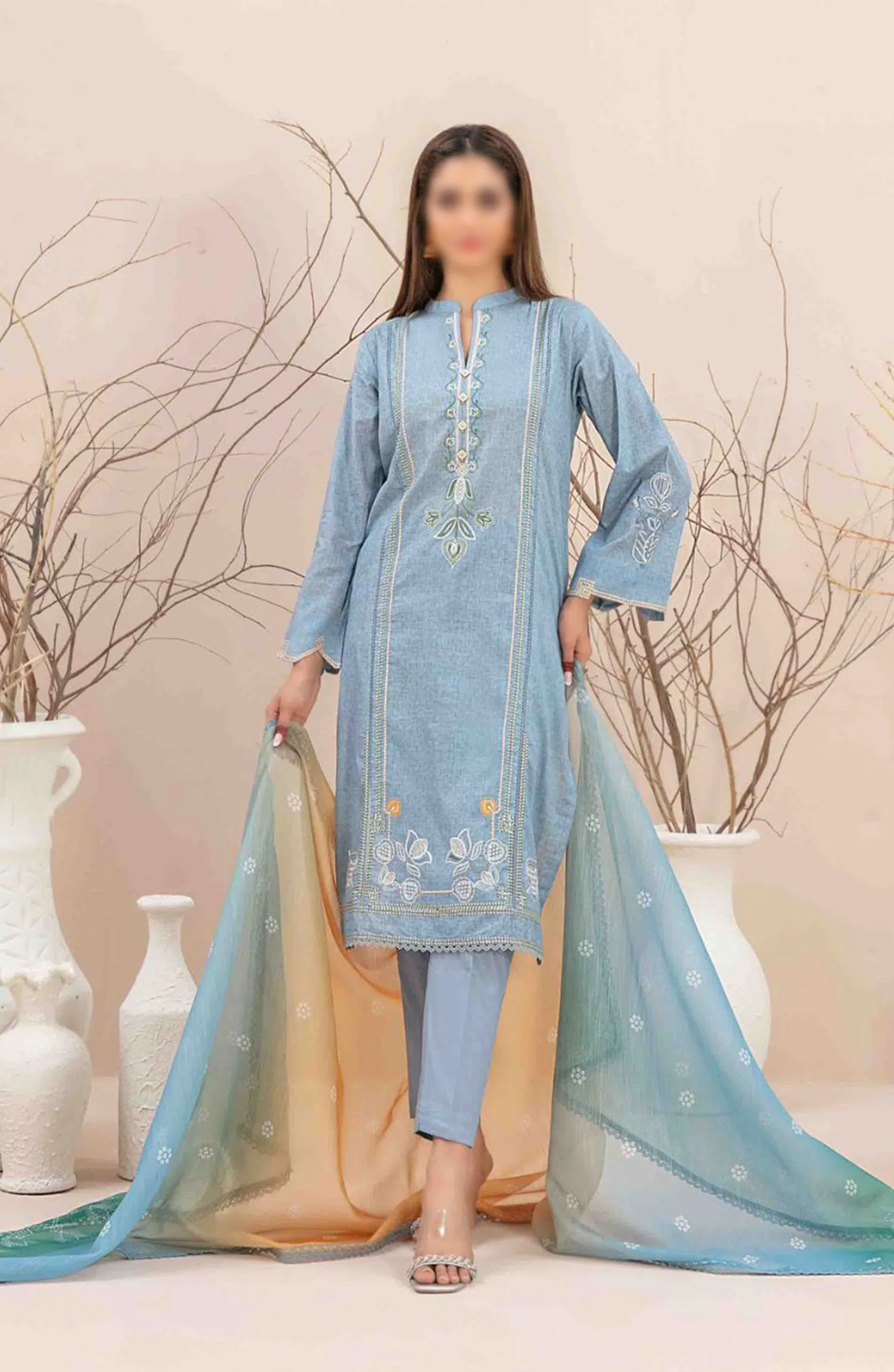 Mahlaa VOL I - Stitched Embroidered Lawn Collection - D 2786