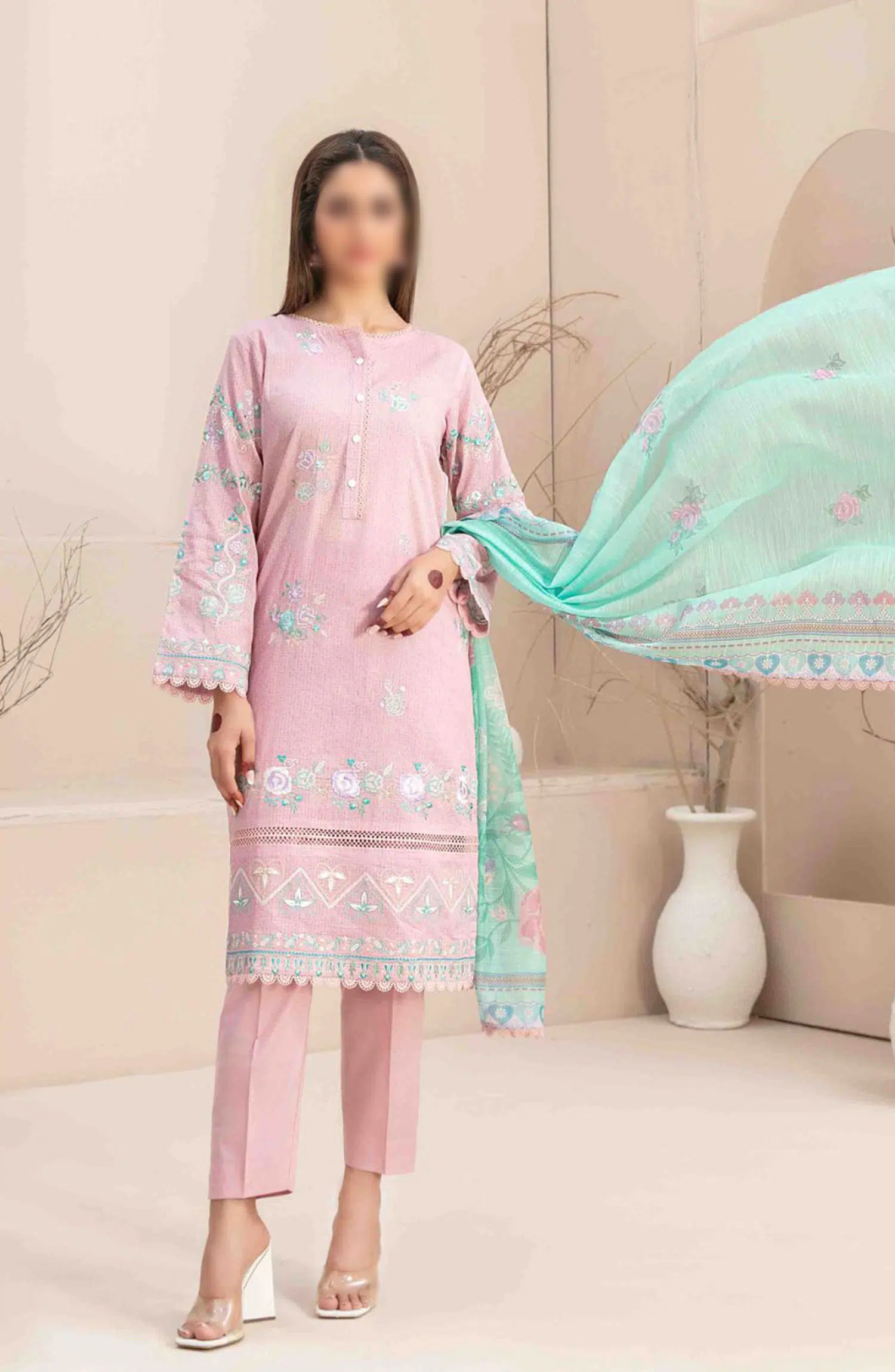 Mahlaa VOL I - Stitched Embroidered Lawn Collection - D 2789