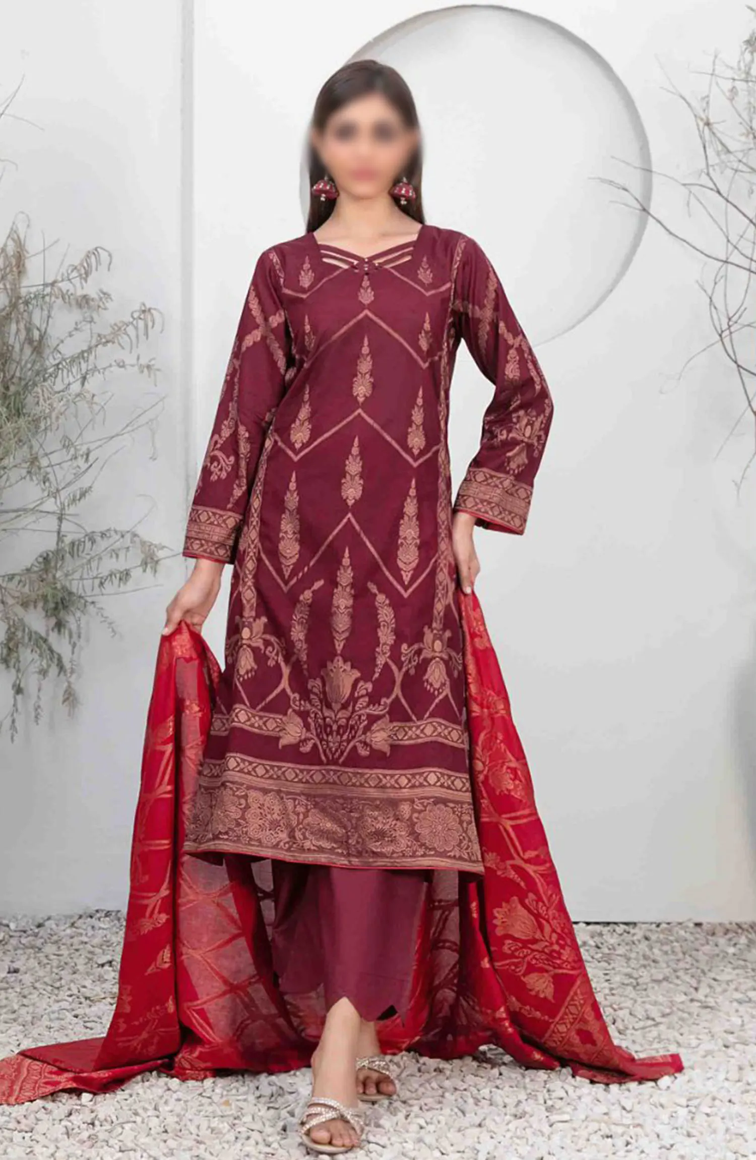 Ifsha - Lawn Broshia Banarsi 3pcs Collection By Tawakkal Fabrics - D 2795