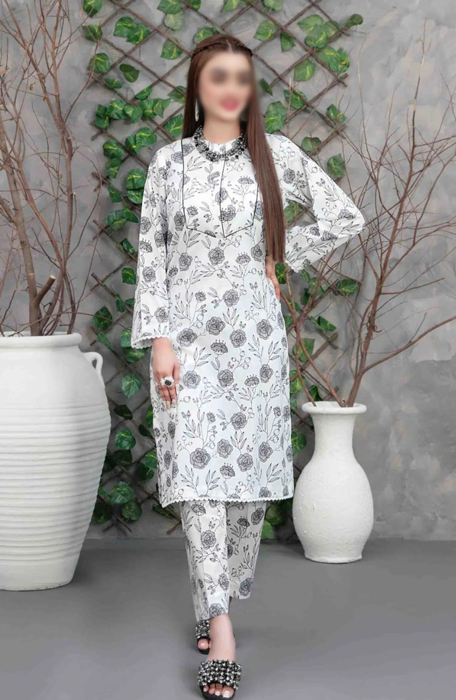 Cimrin - Digital Printed Lawn 2pcs Collection - D 3098