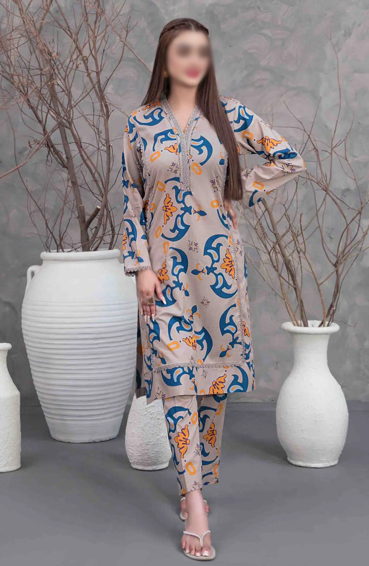 Cimrin - Digital Printed Lawn 2pcs Collection - D 3099