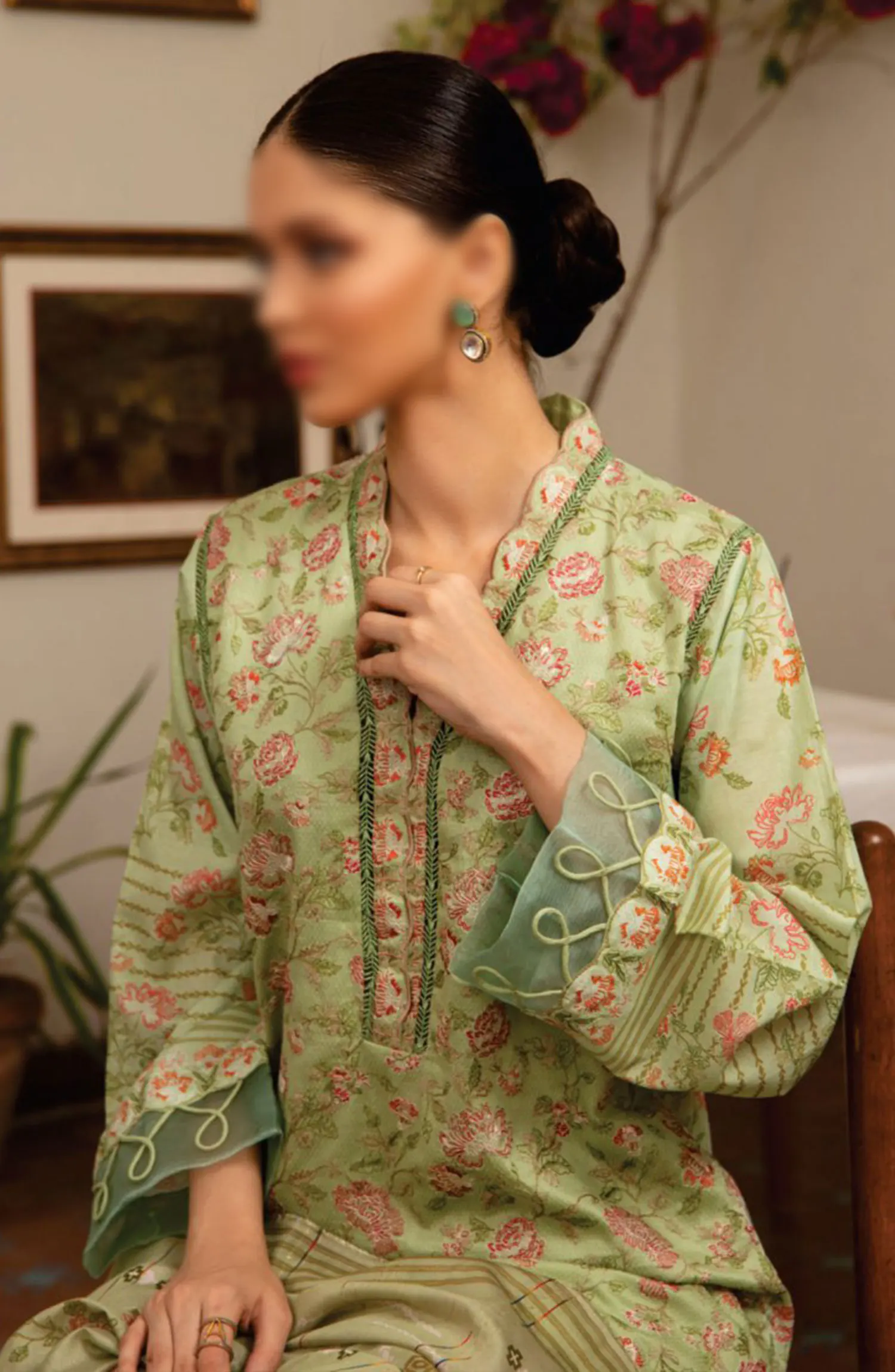 SAHL Embroidered Luxury Lawn Collection - D-7438