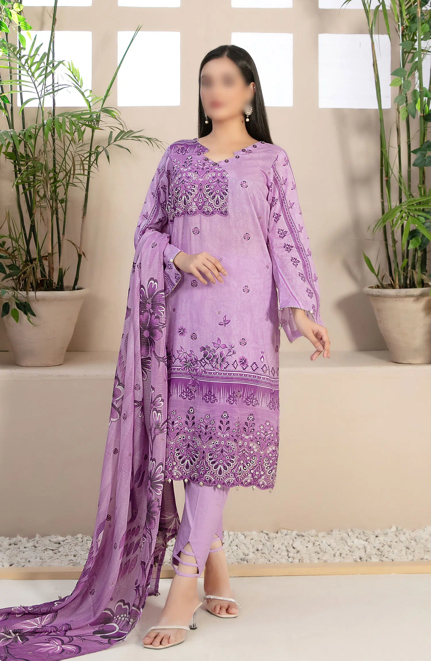 Roha -Embroidered Digital Lawn Collection By Tawakkal Fabrics - D 9324