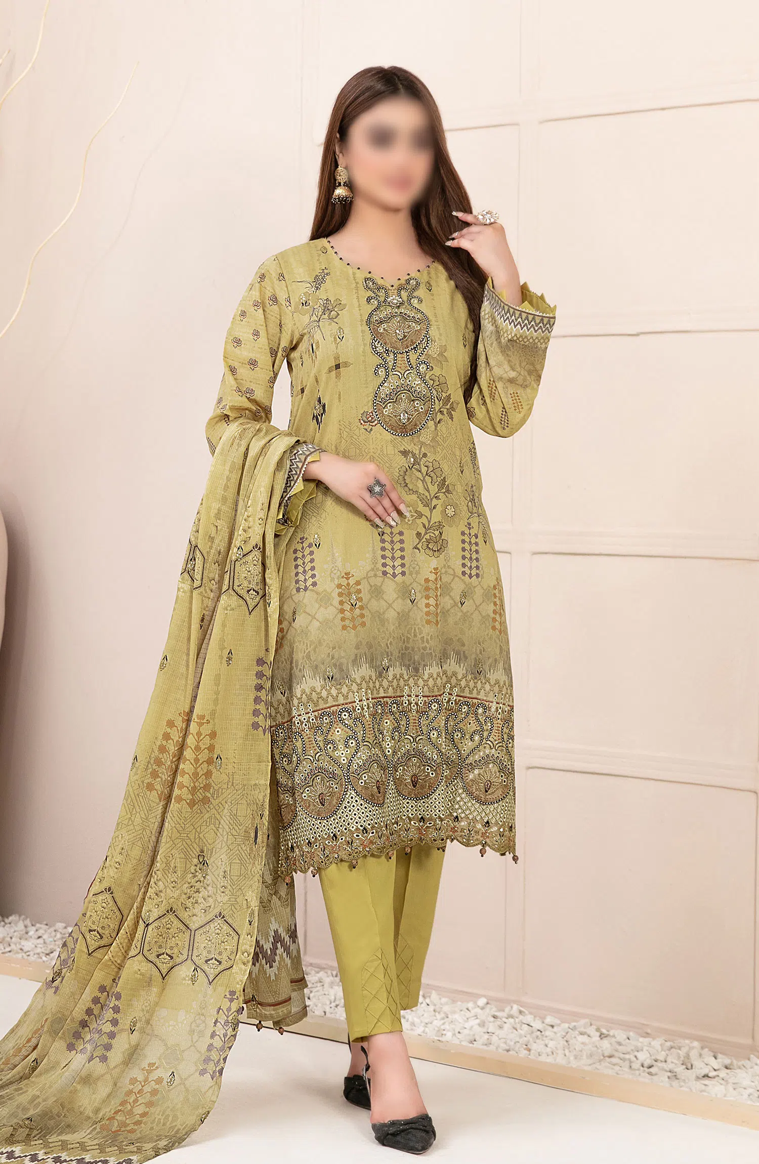 Roha -Embroidered Digital Lawn Collection By Tawakkal Fabrics - D 9325