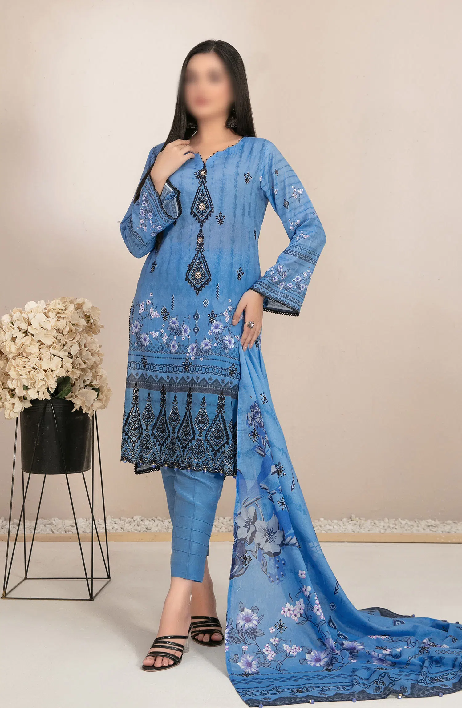 Roha -Embroidered Digital Lawn Collection By Tawakkal Fabrics - D 9328