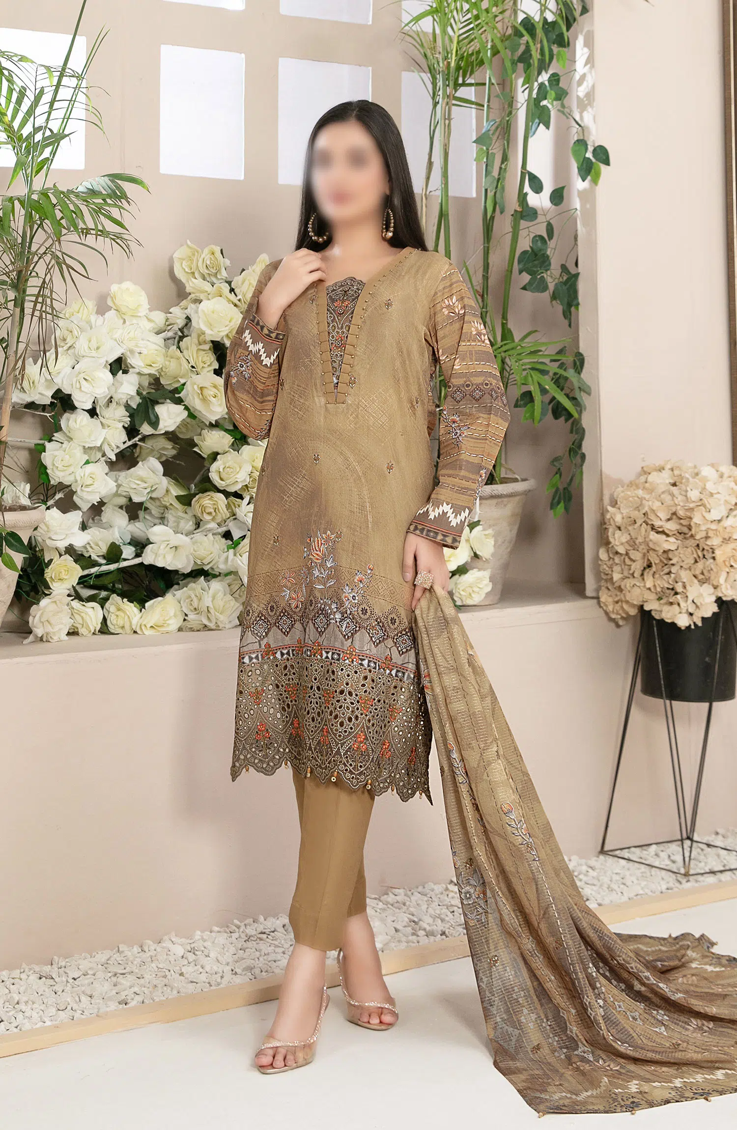Roha -Embroidered Digital Lawn Collection By Tawakkal Fabrics - D 9329