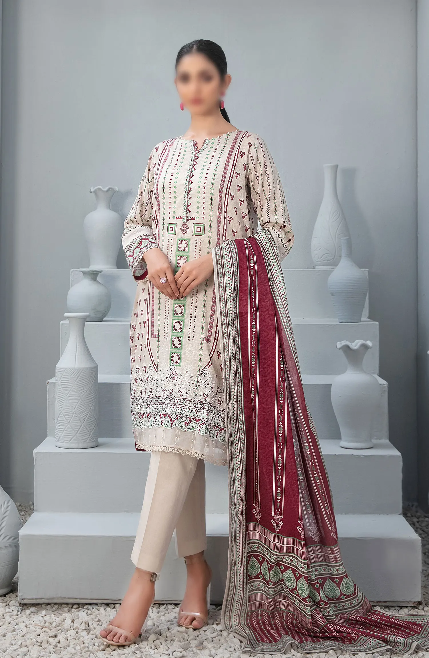 Cloite - Stitched Embroidered Digital Lawn Collection 2024 - D-9429