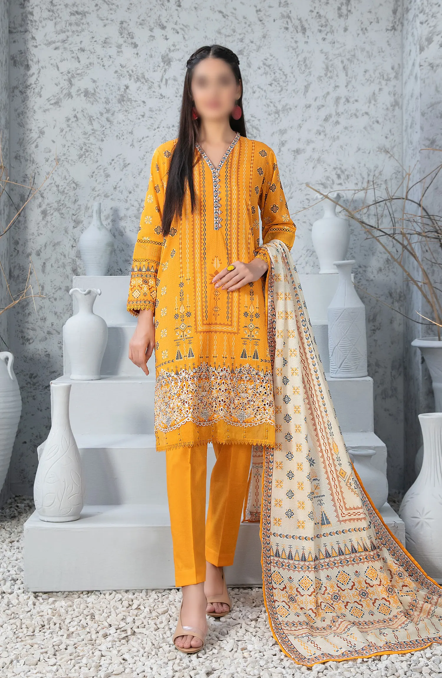 Cloite - Stitched Embroidered Digital Lawn Collection 2024 - D-9430