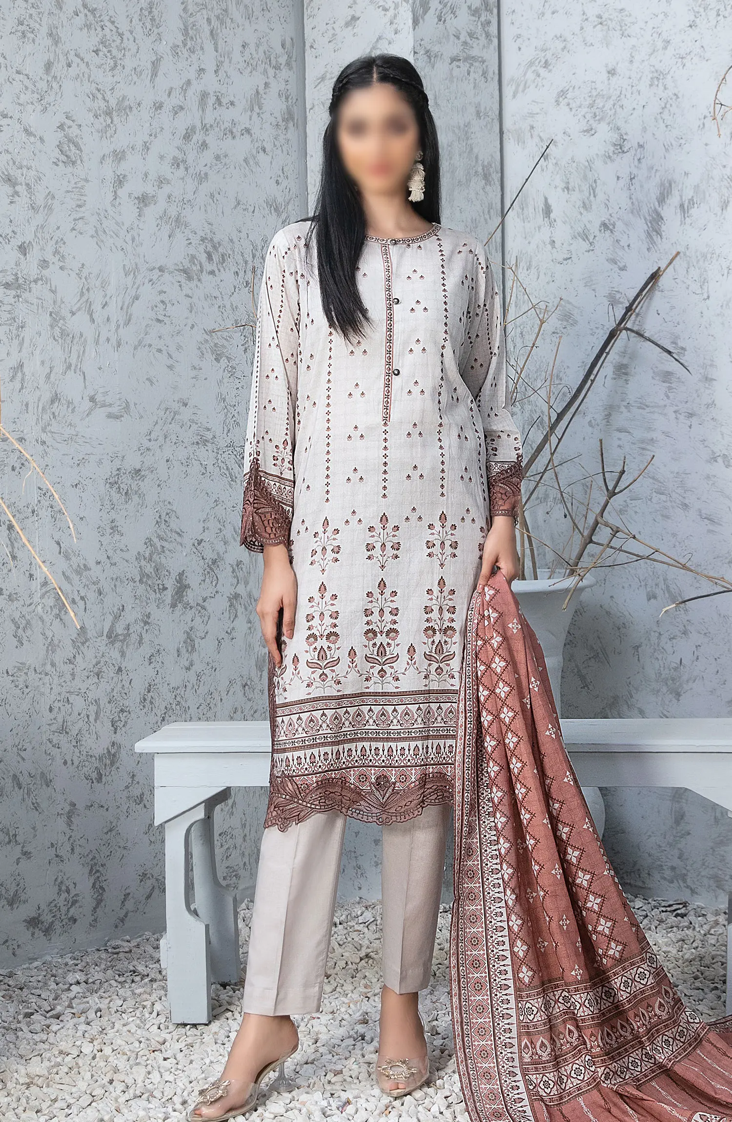 Cloite - Stitched Embroidered Digital Lawn Collection 2024 - D-9431