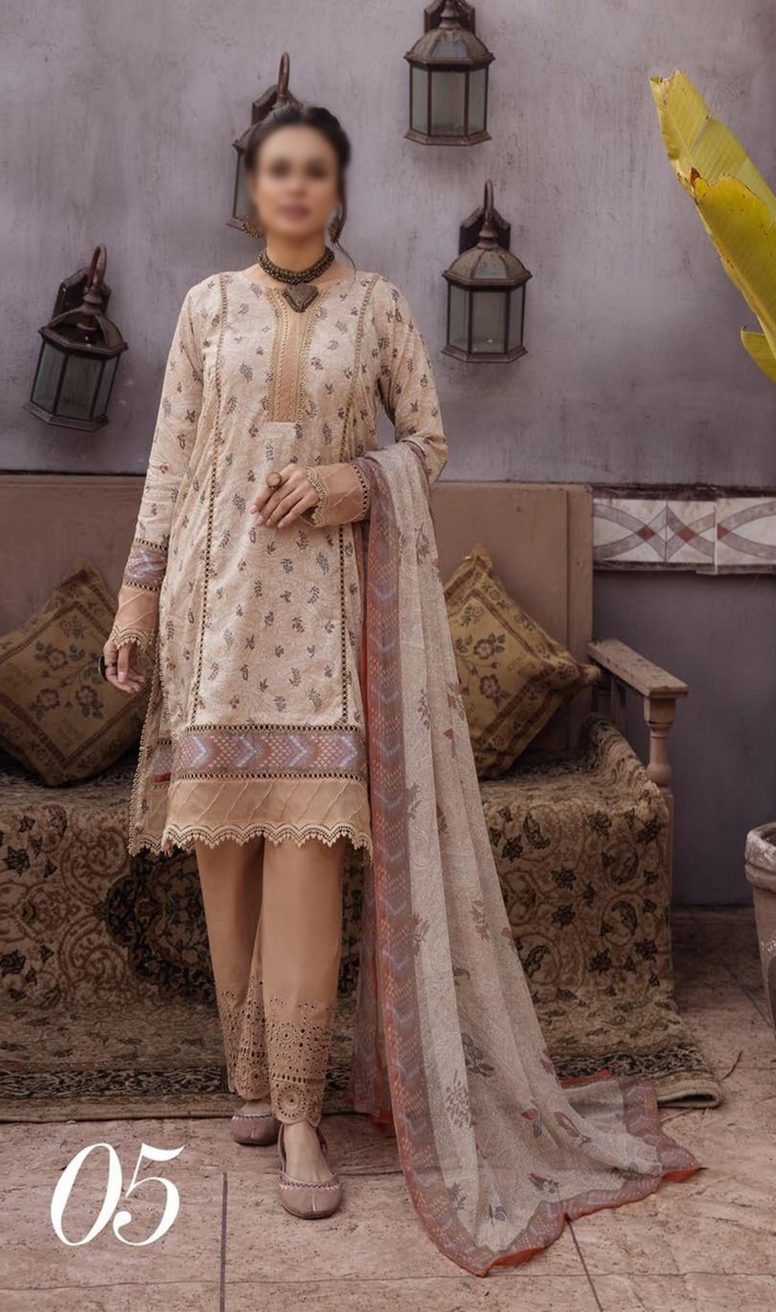 Zarki's Classic Printed Embroidered Collection By Riaz Arts Design 05