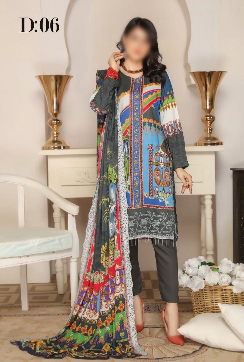 Rangriti Unstitched Digital Viscose Printed Embroidered Collection Design-06