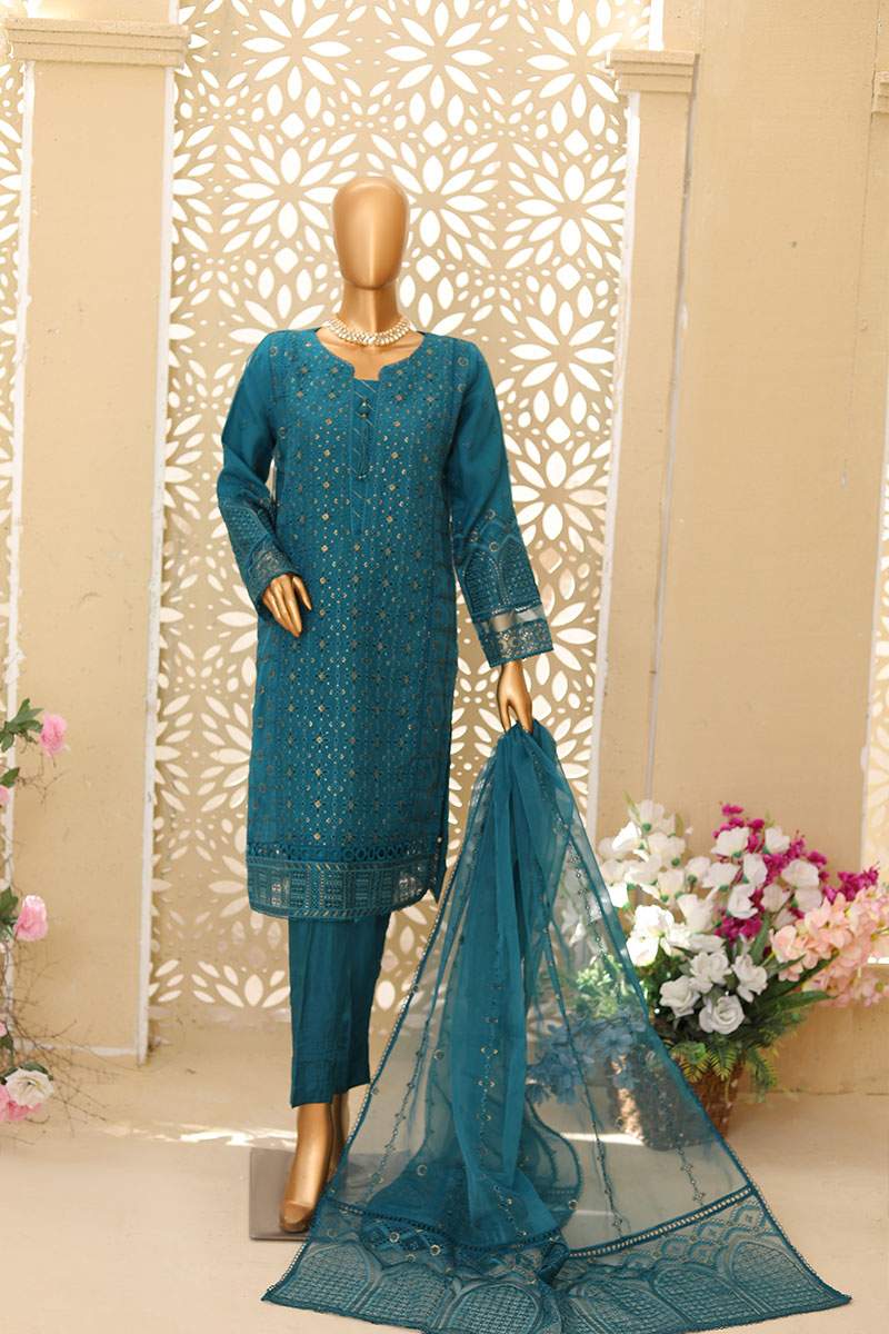 HZ Formals Embroidered Organza Ready To Wear Collection - D 109-ZINK