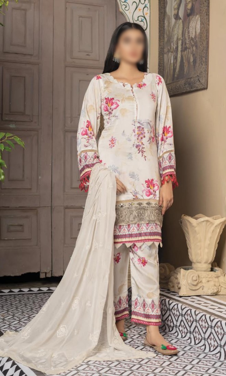 Afreen Embroidery Silk Viscose Collection with Chiffon Dupatta By Riaz Arts  D 10