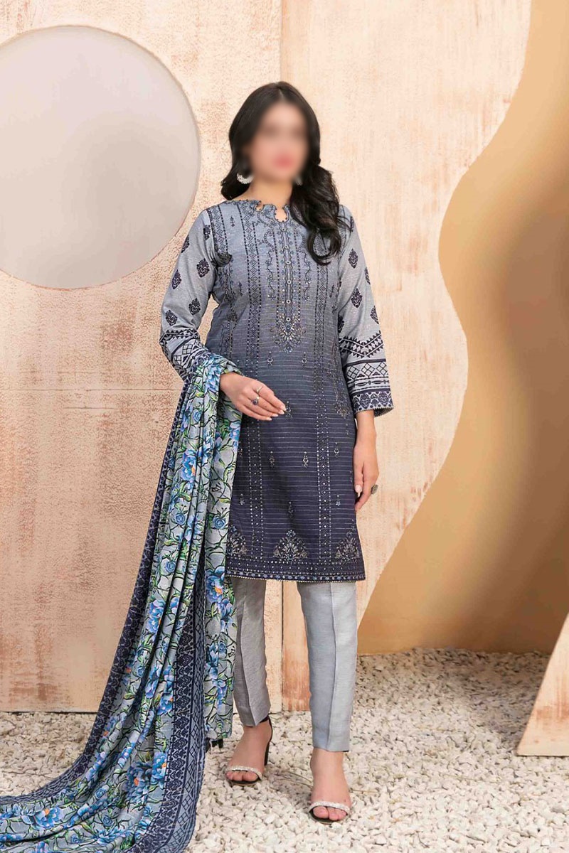 Noriza - Embroidered Digital Khaddar Collection - D 1308
