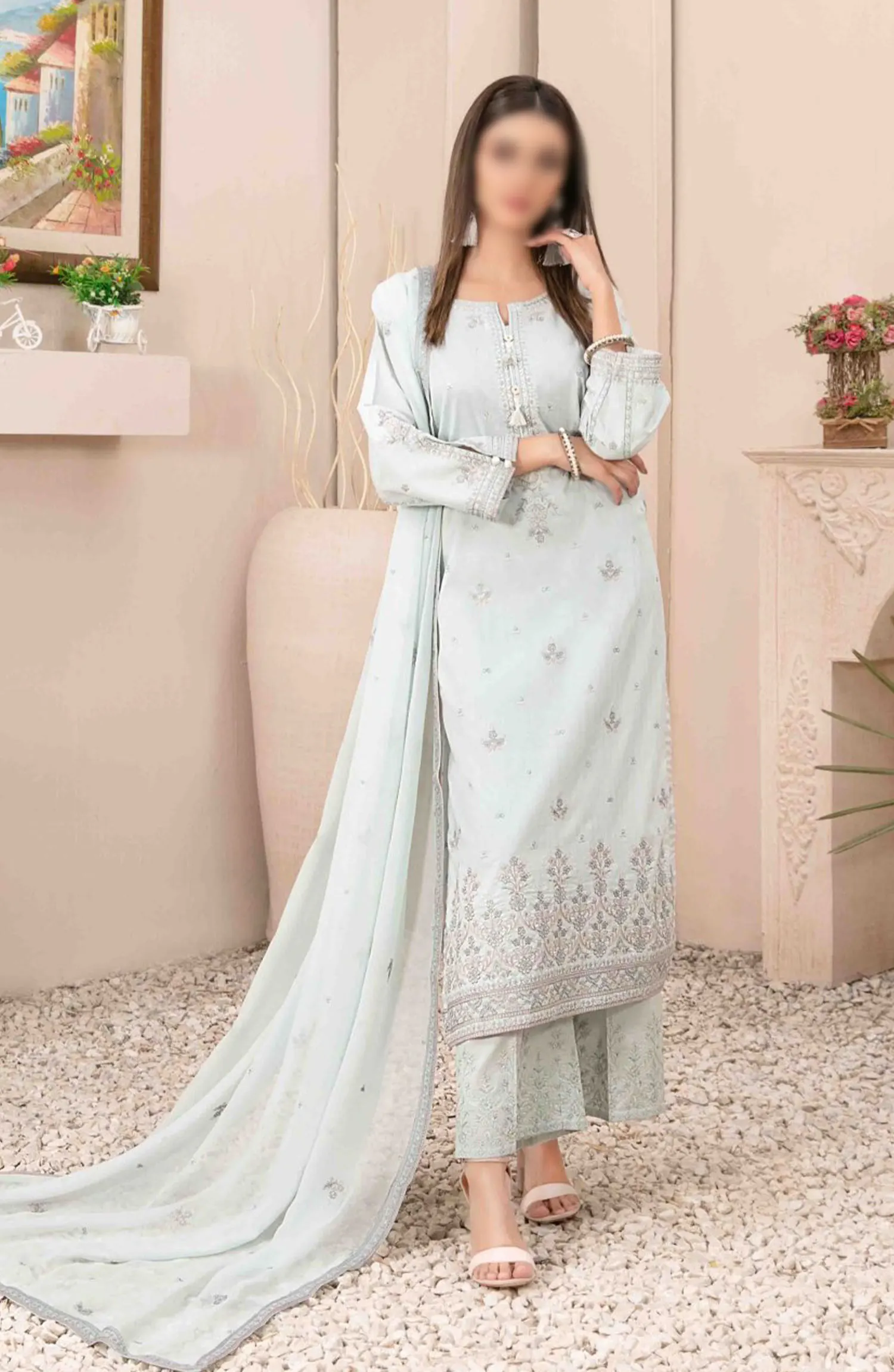 Zenel - Fancy Embroidered Jacquard Lawn Collection 2024 - D 2157