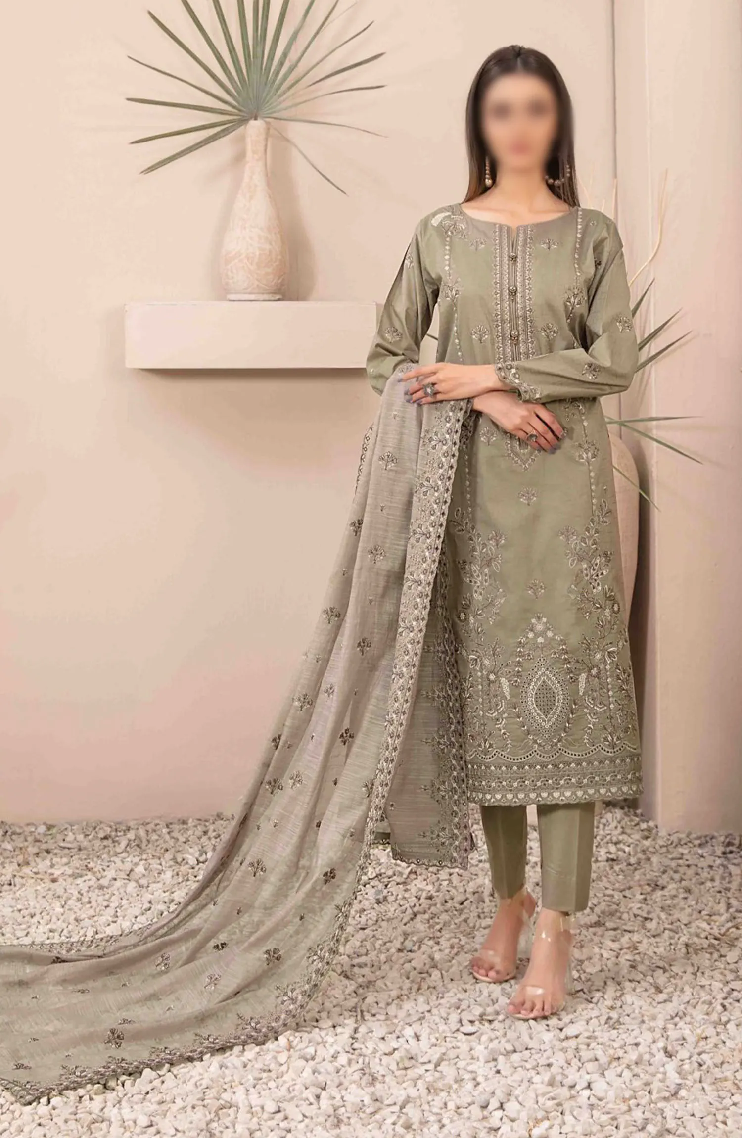 Zenel - Fancy Embroidered Jacquard Lawn Collection 2024 - D 2159