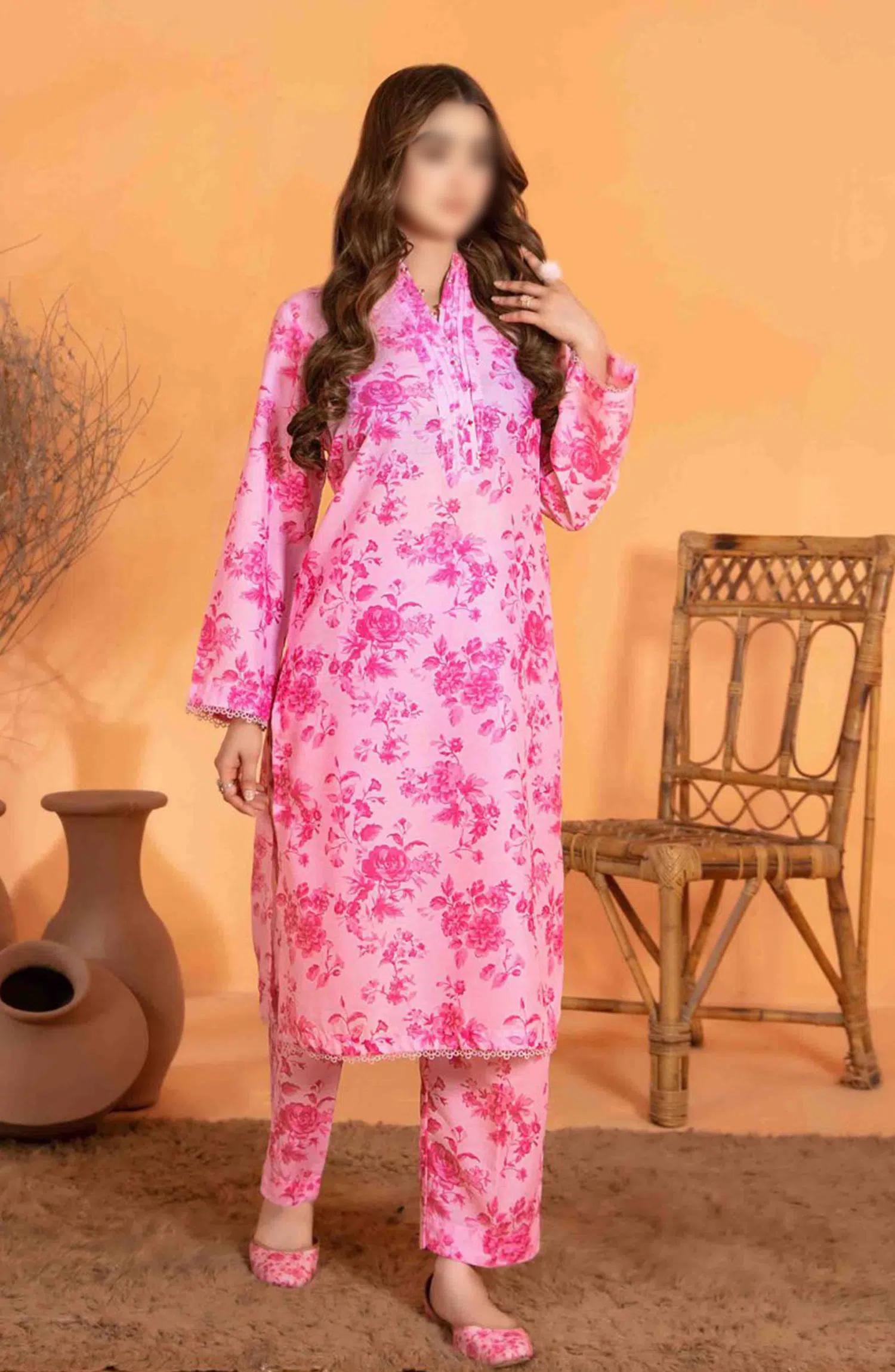 Amsal - Stitched Digital Printed 2pcs Collection with Khussa - D 2753