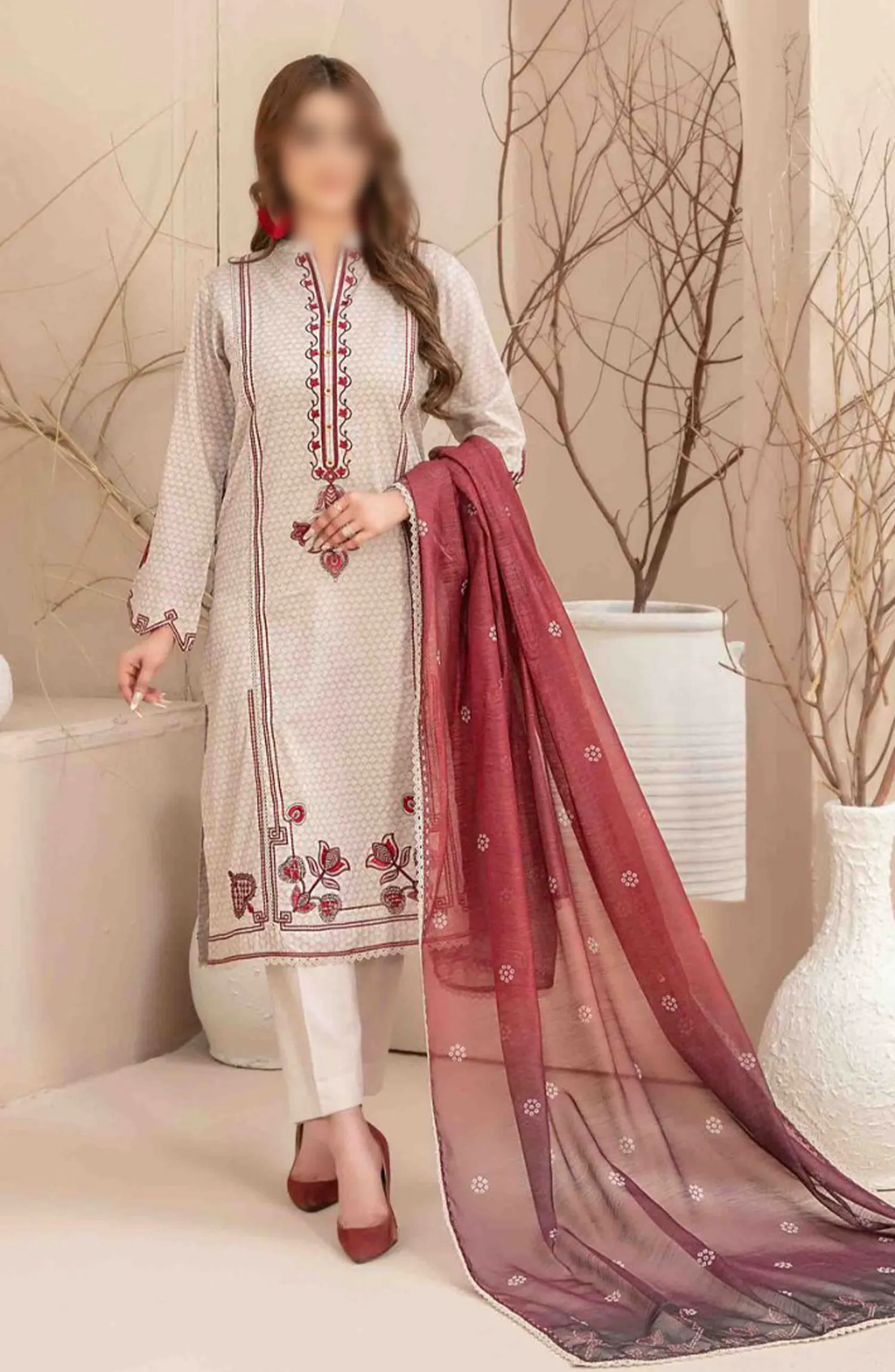 Mahlaa VOL II - Stitched Embroidered Lawn Collection - D 2783