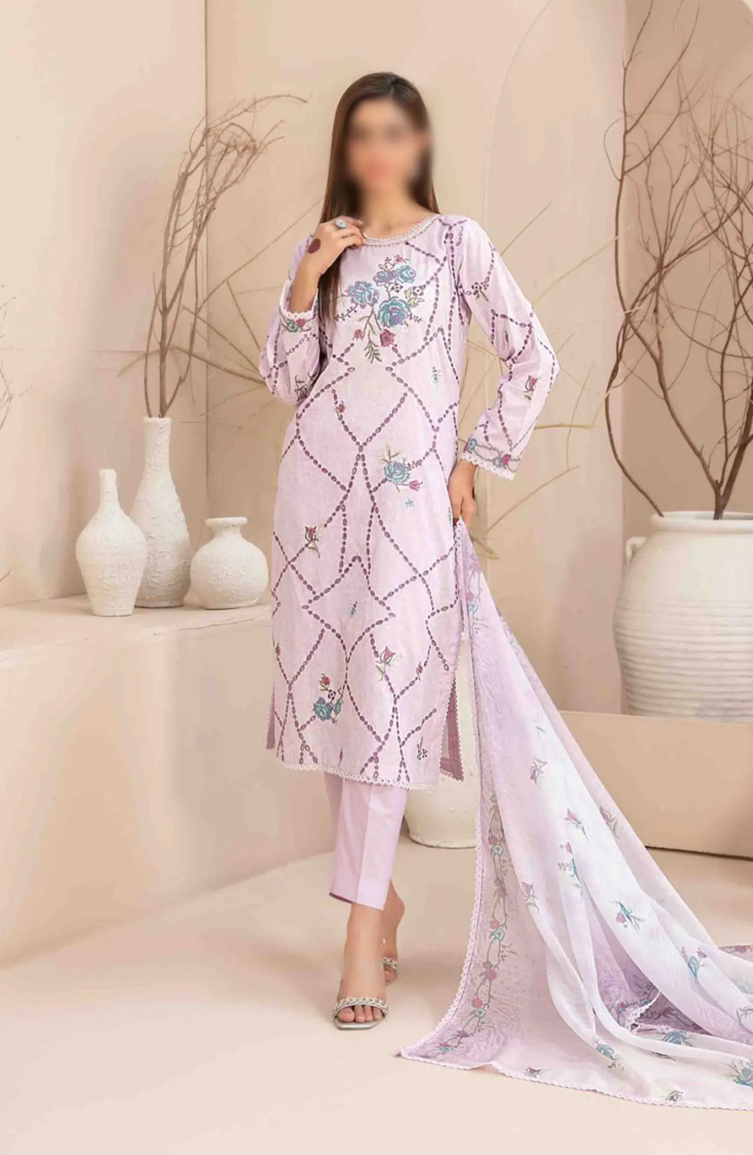 Mahlaa VOL II - Stitched Embroidered Lawn Collection - D 2784