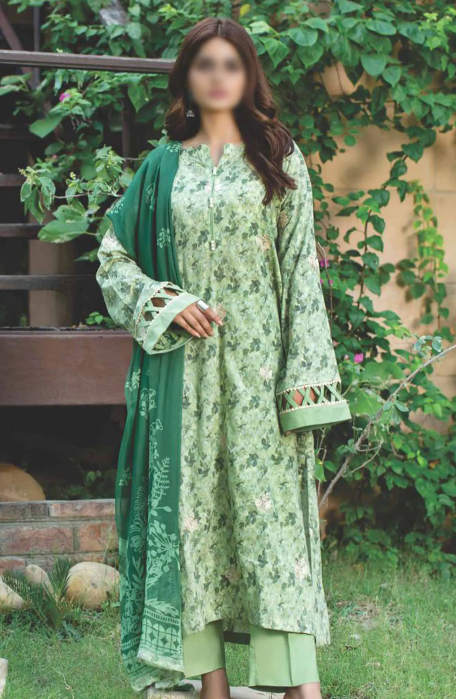 Sehar Embroidered Lawn Collection 2024 By Rashid Textile - D 8085