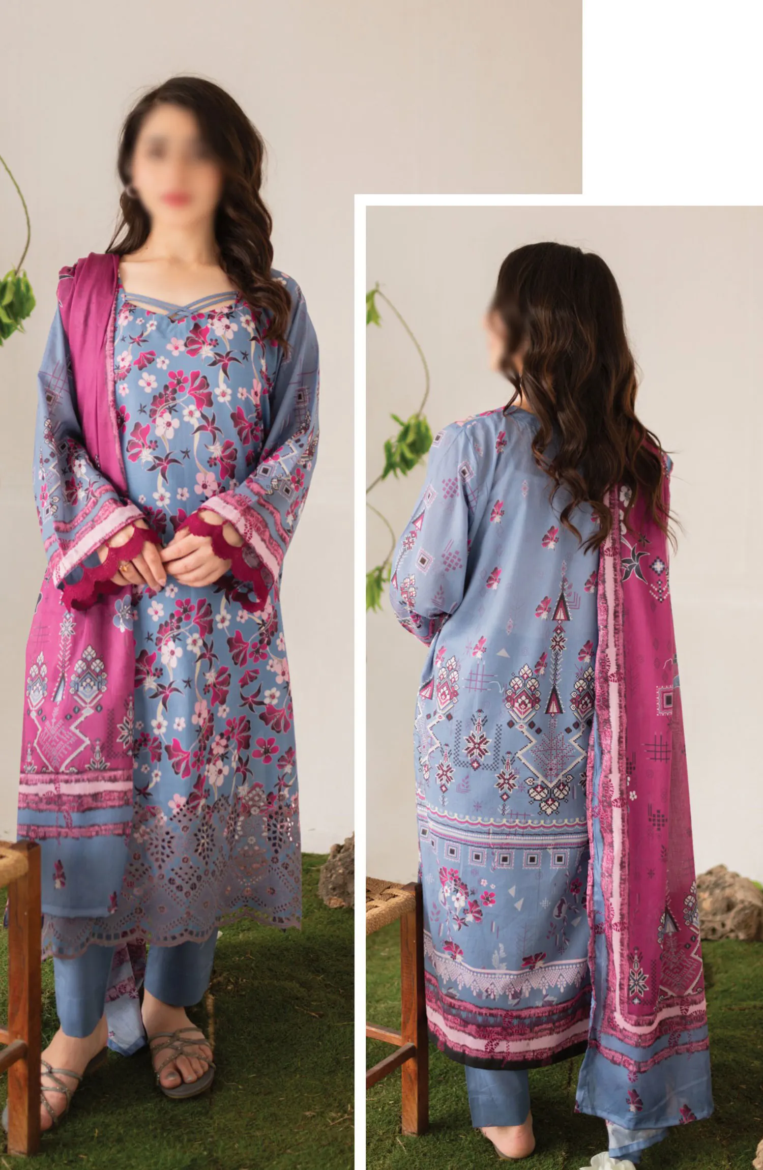 Kaira Embroidered Lawn Collection 2024 By Rashid Textile - D 8693