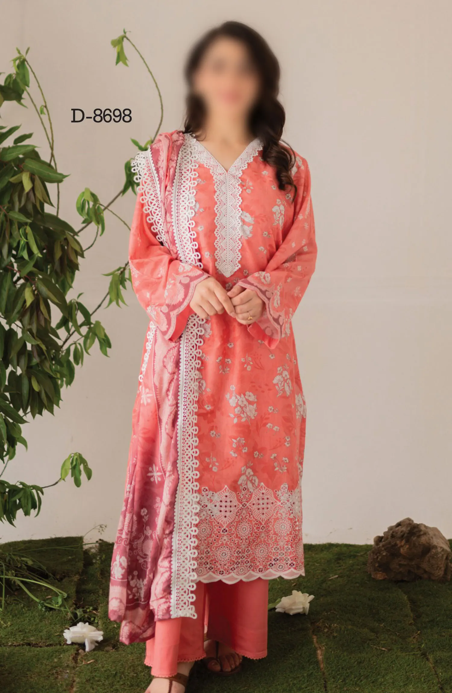 Kaira Embroidered Lawn Collection 2024 By Rashid Textile - D 8698
