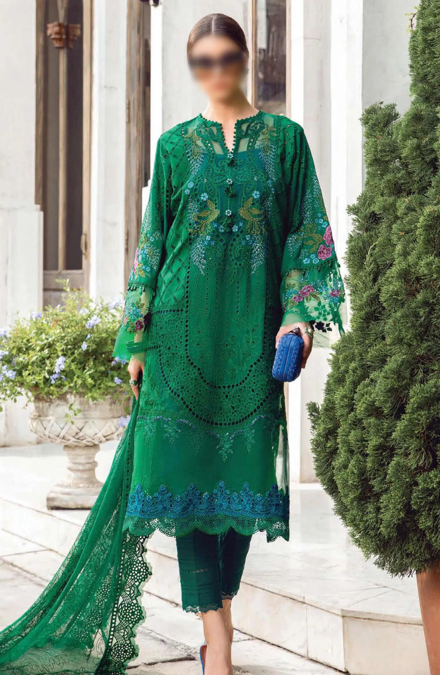 Maria B Unstitched Luxury Lawn Eid Edition 02 - Design 02