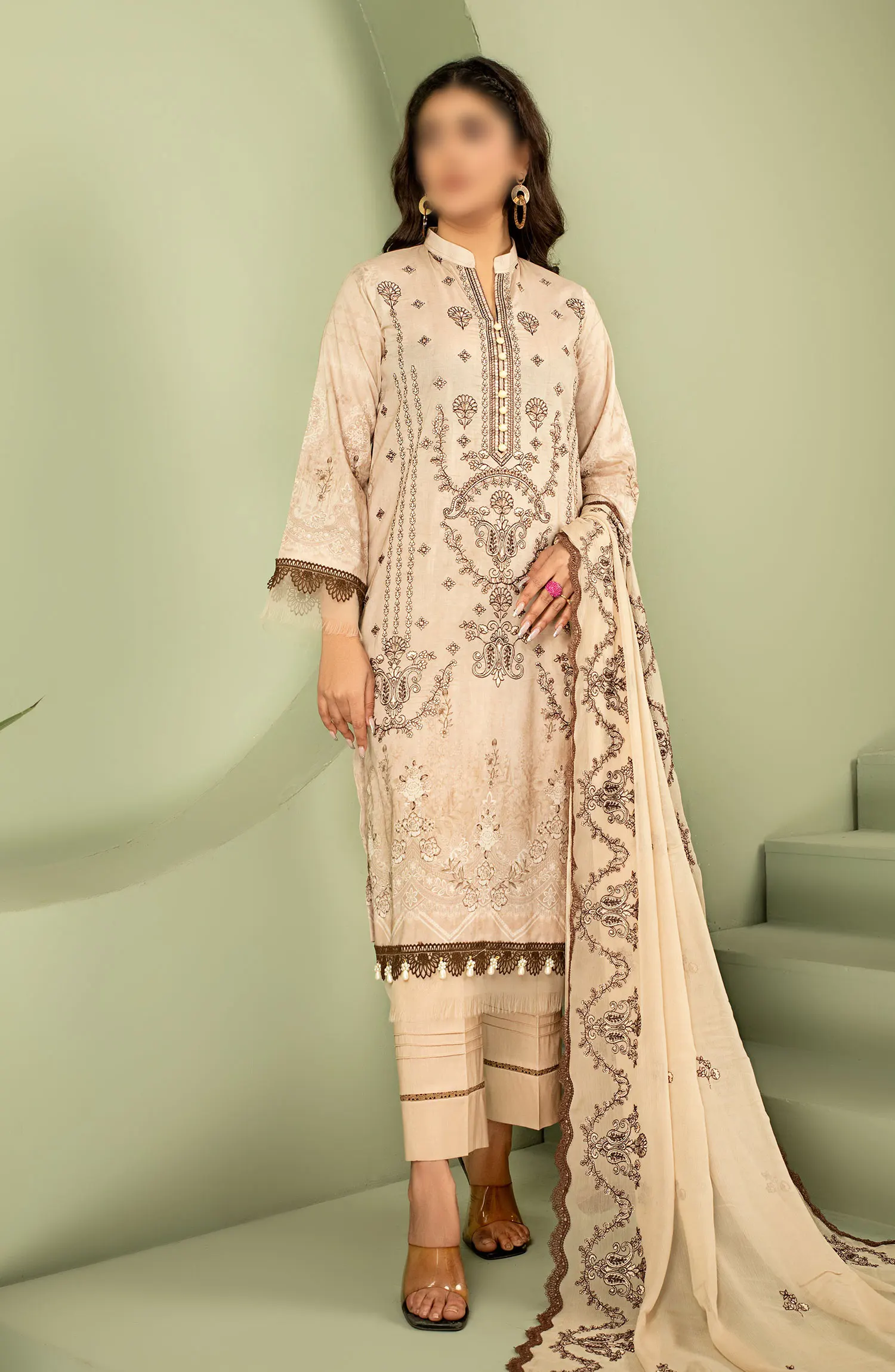 Smile Digital Print and Luxury Emb Lawn Collection - DESIGN-09