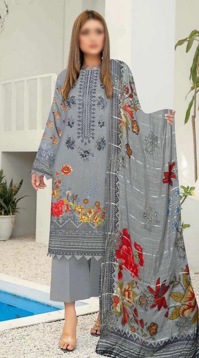 Mahay Uraan Digital Printed Embroidered Collection - Design 02