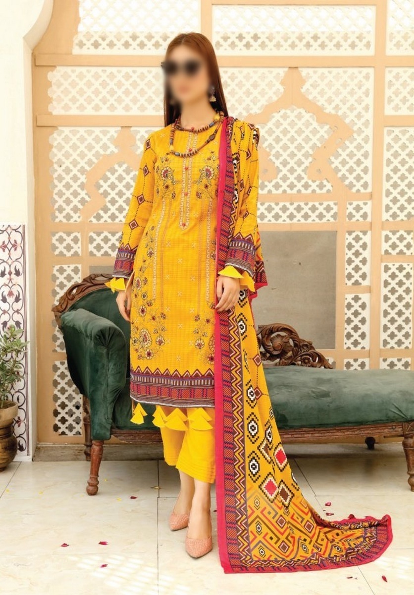 Design 03 Florence Lawn Digital Printed Embroidered Collection Vol 16