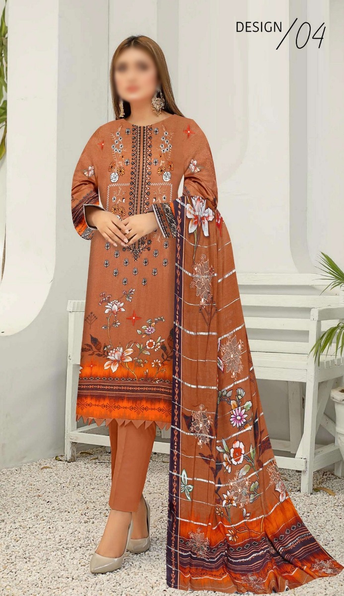 Mahay Uraan Digital Printed Embroidered Collection - Design 04