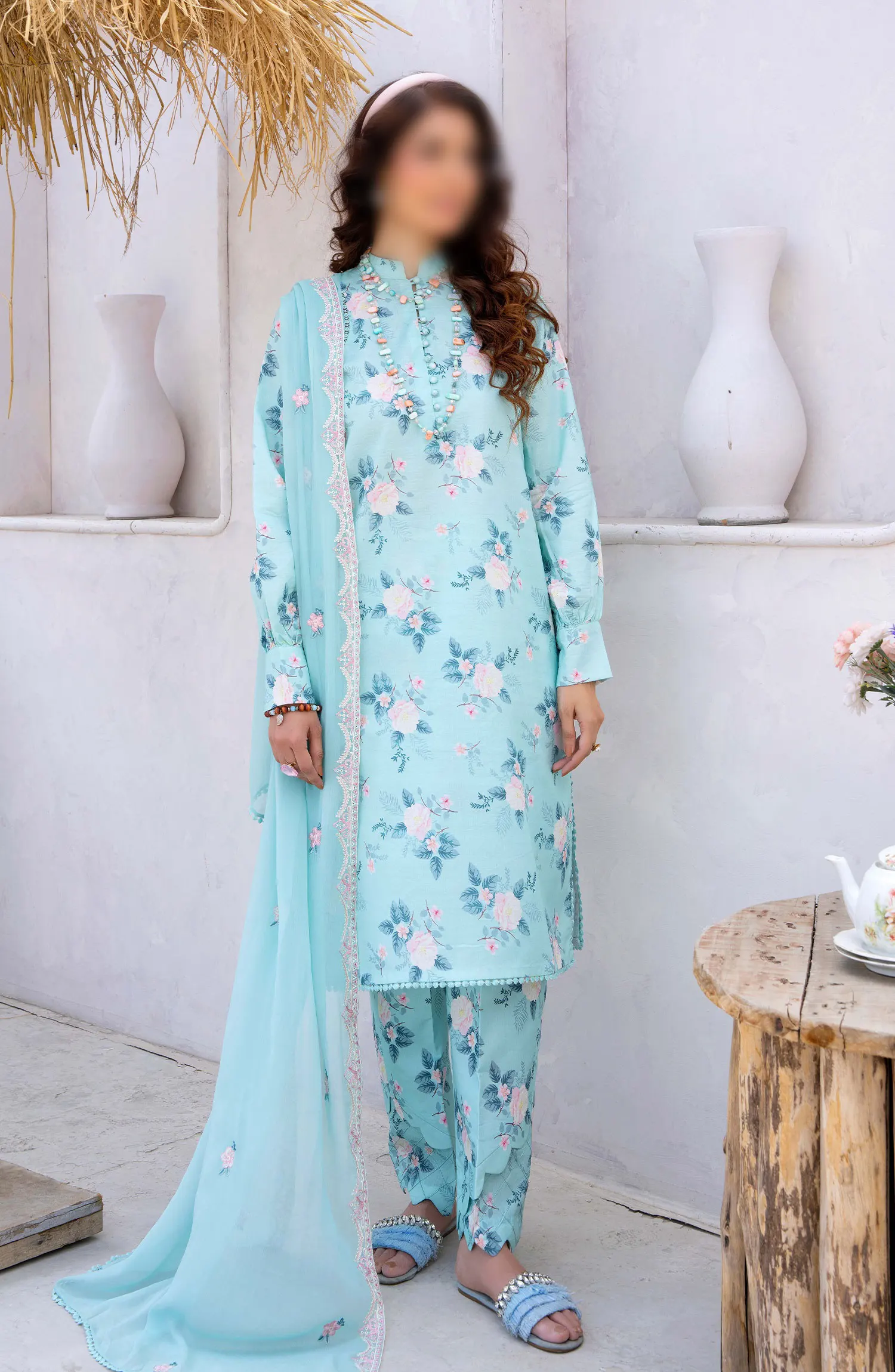 Gardenia Vol 03 Embroidered Print Lawn Collection By Humdum - Design 05