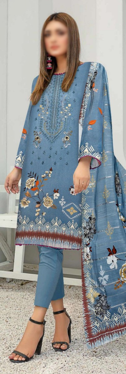Mahay Uraan Digital Printed Embroidered Collection - Design 05