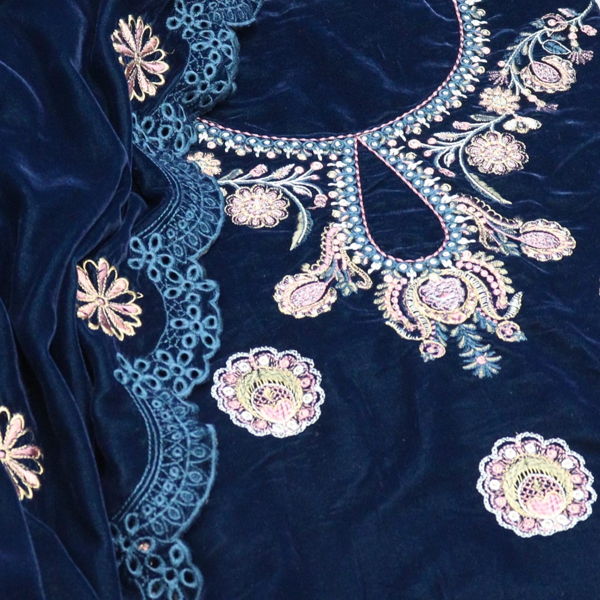 Velveto Festive Edits Unstitched Luxury Embroidered Velvet Series - Design 06