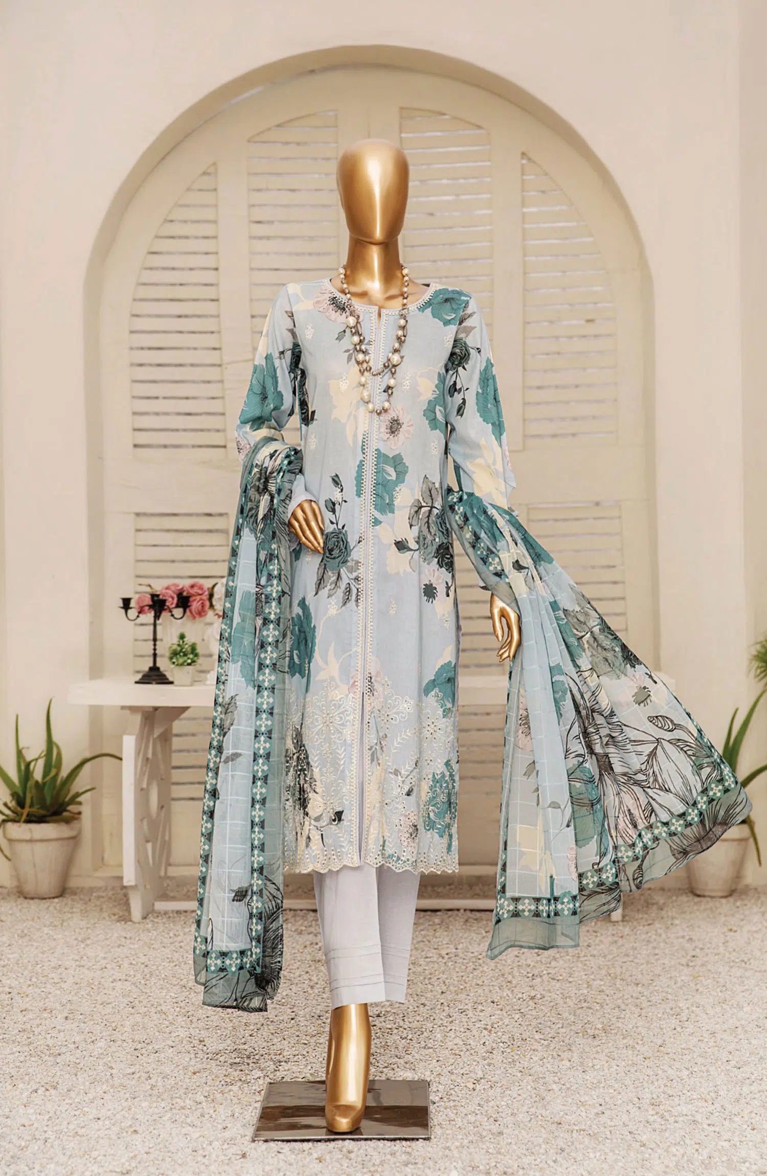 Tarzz Lawn Printed  Embroidered Collection Vol 02 - Design 08