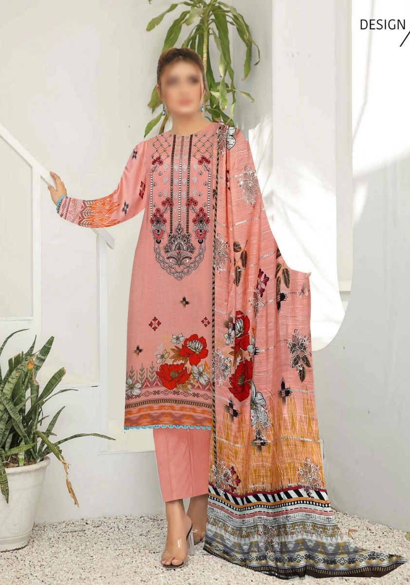 Mahay Uraan Digital Printed Embroidered Collection - Design 09