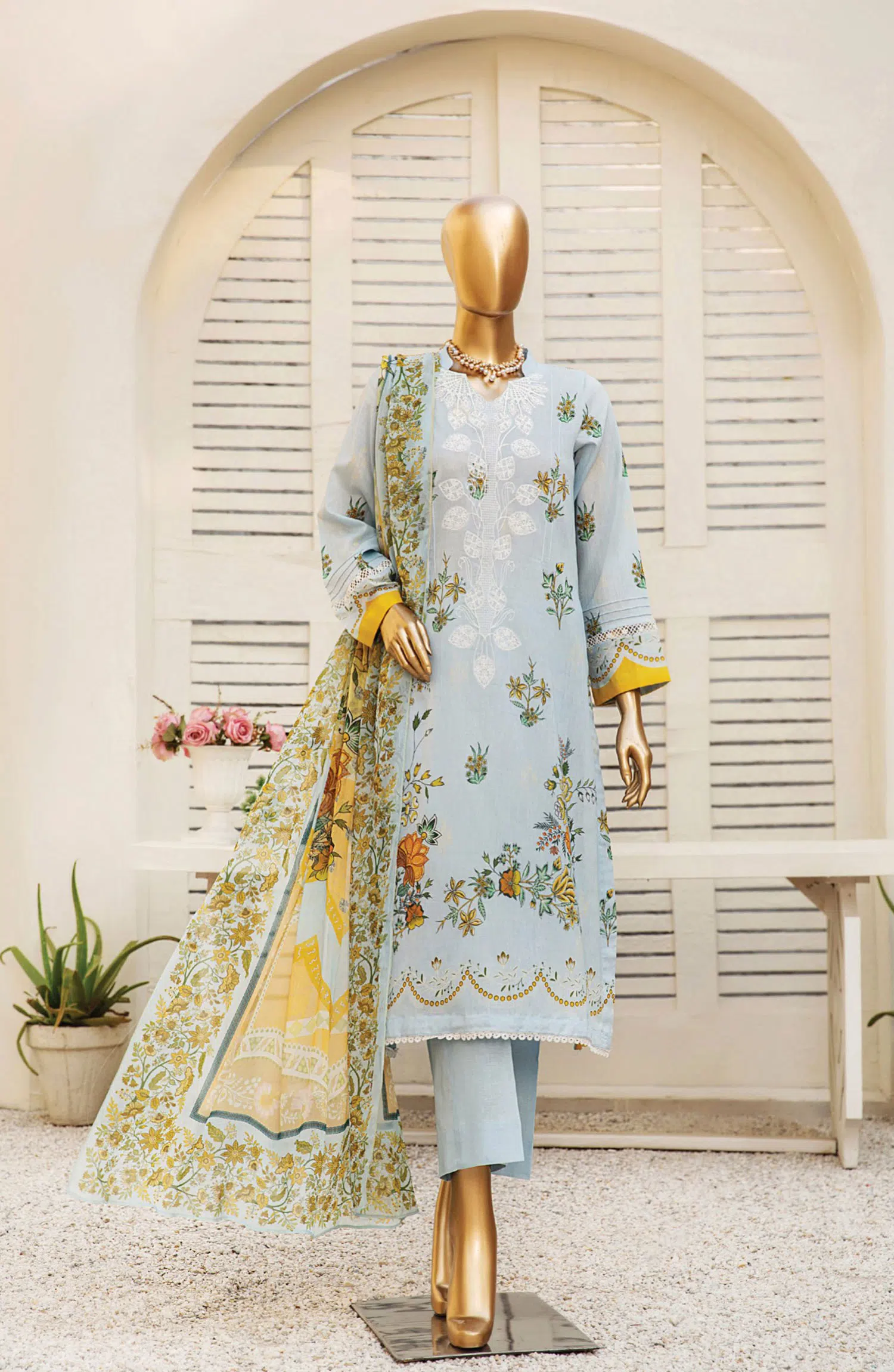 Tarzz Lawn Printed  Embroidered Collection Vol 02 - Design 12