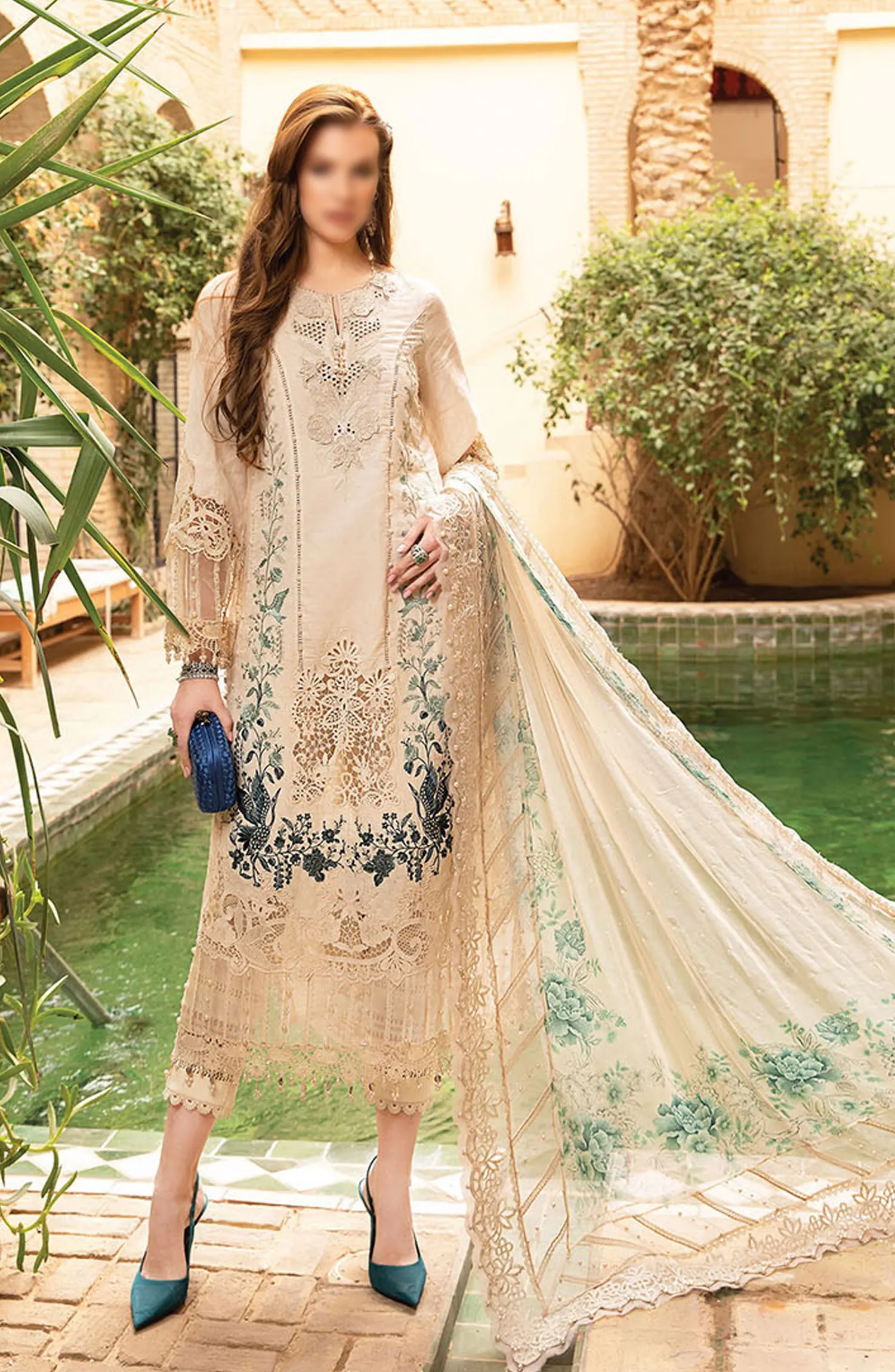 Maria B Unstitched Luxury Lawn Collection 2024 - Design 14 B