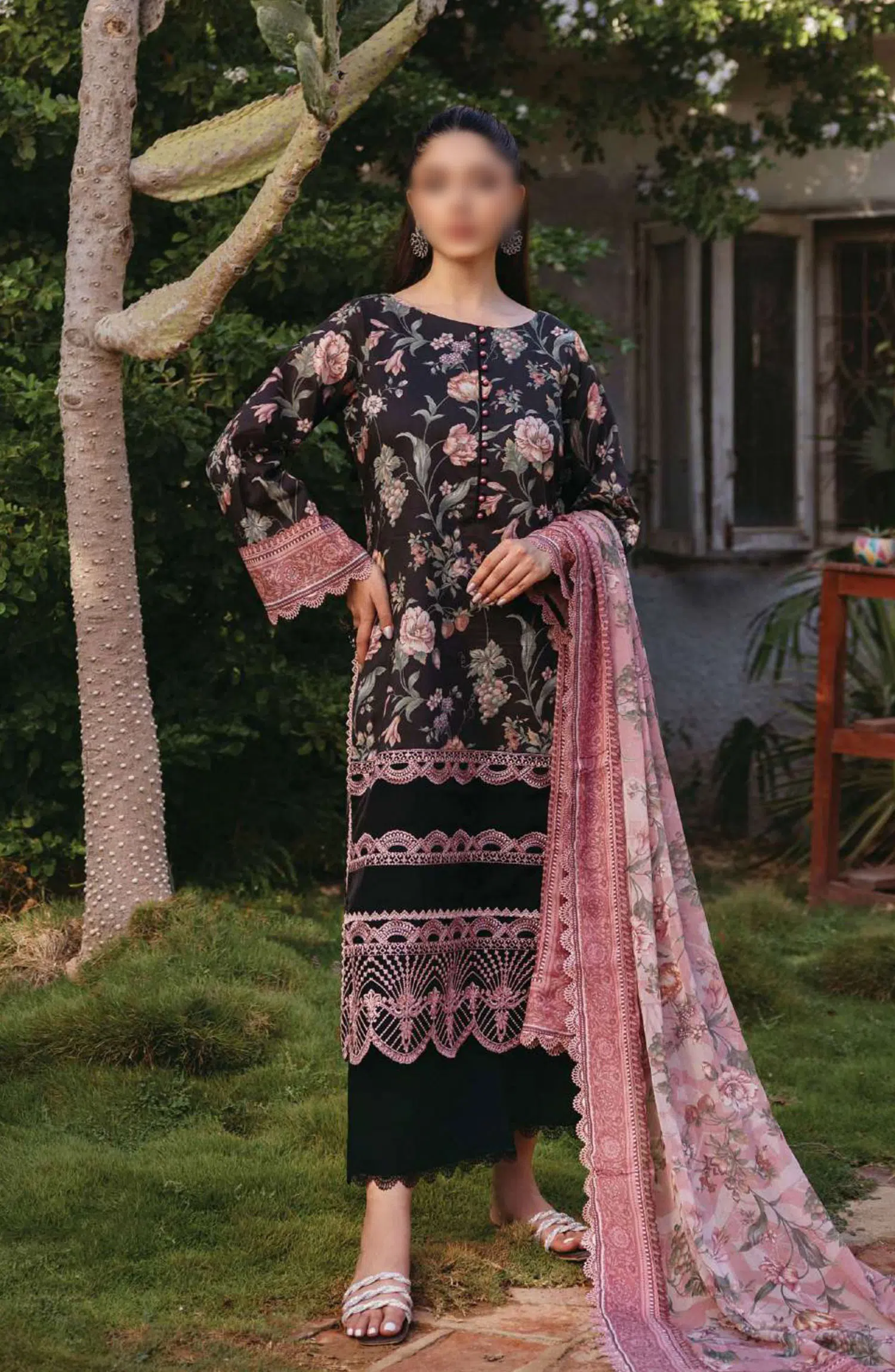 Zainab Chottani Tahra Embroidered Lawn Collection 2024 - Design 1A RYMA