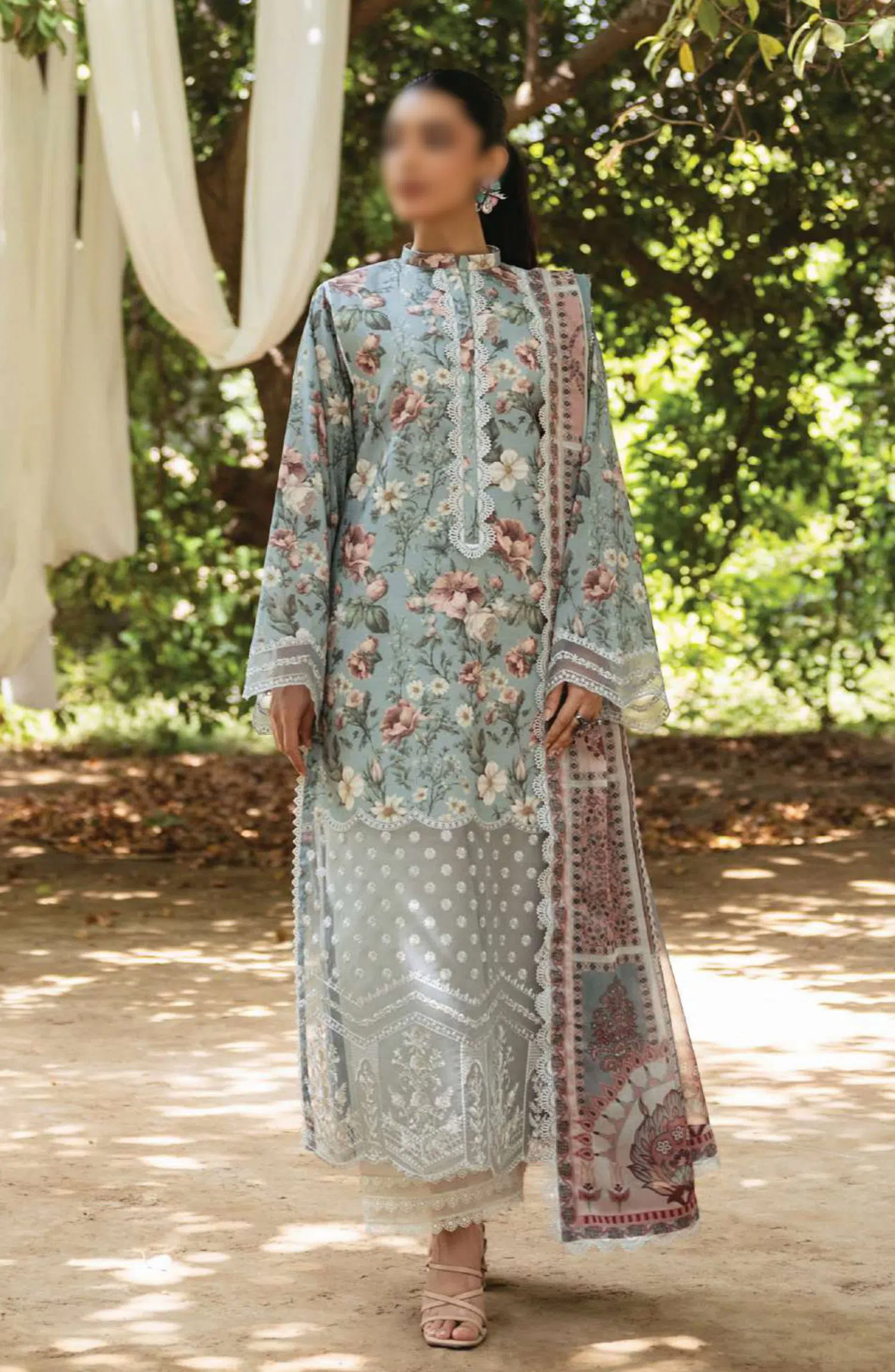 Zainab Chottani Tahra Embroidered Lawn Collection 2024 - Design 5A SAMAHA