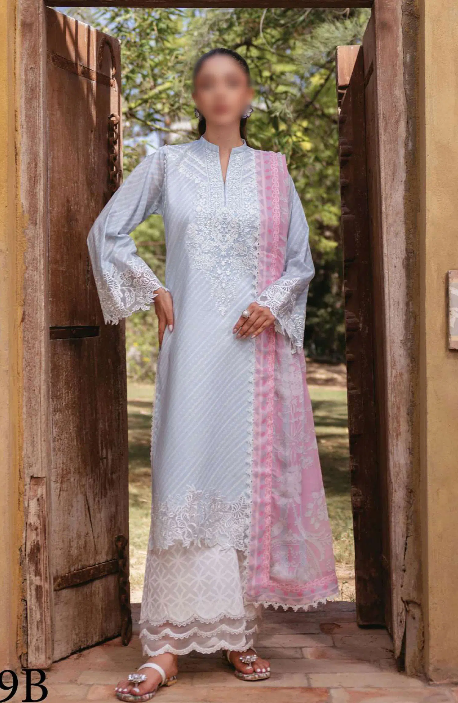 Zainab Chottani Tahra Embroidered Lawn Collection 2024 - Design 9B RUHAE