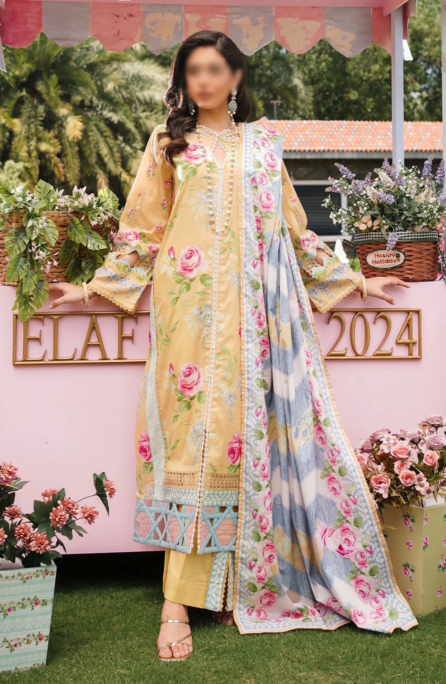 Elaf Prints Printed Lawn Collection 2024 - EEP 03 A